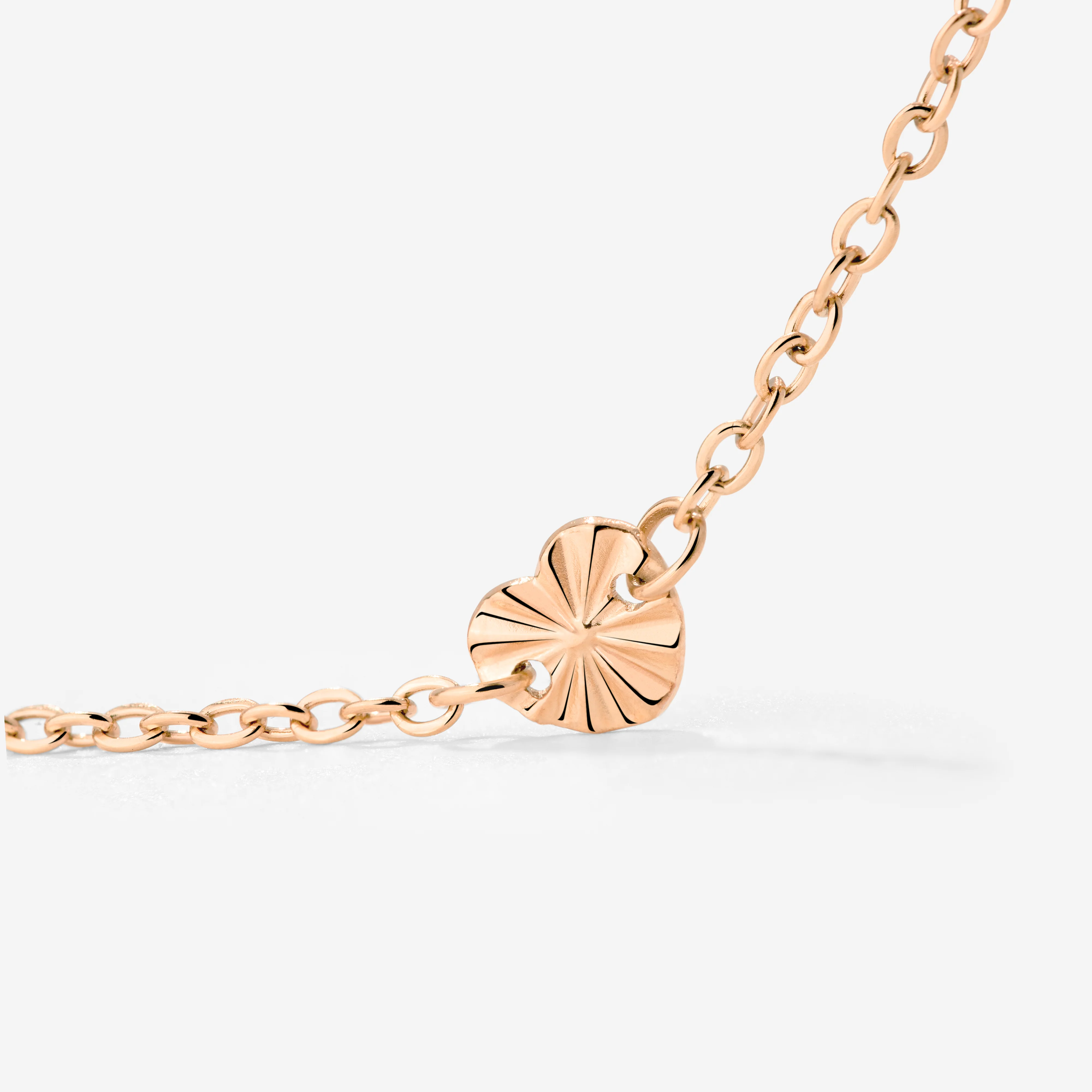 Glass Heart Bracelet Rose Gold - Image 3