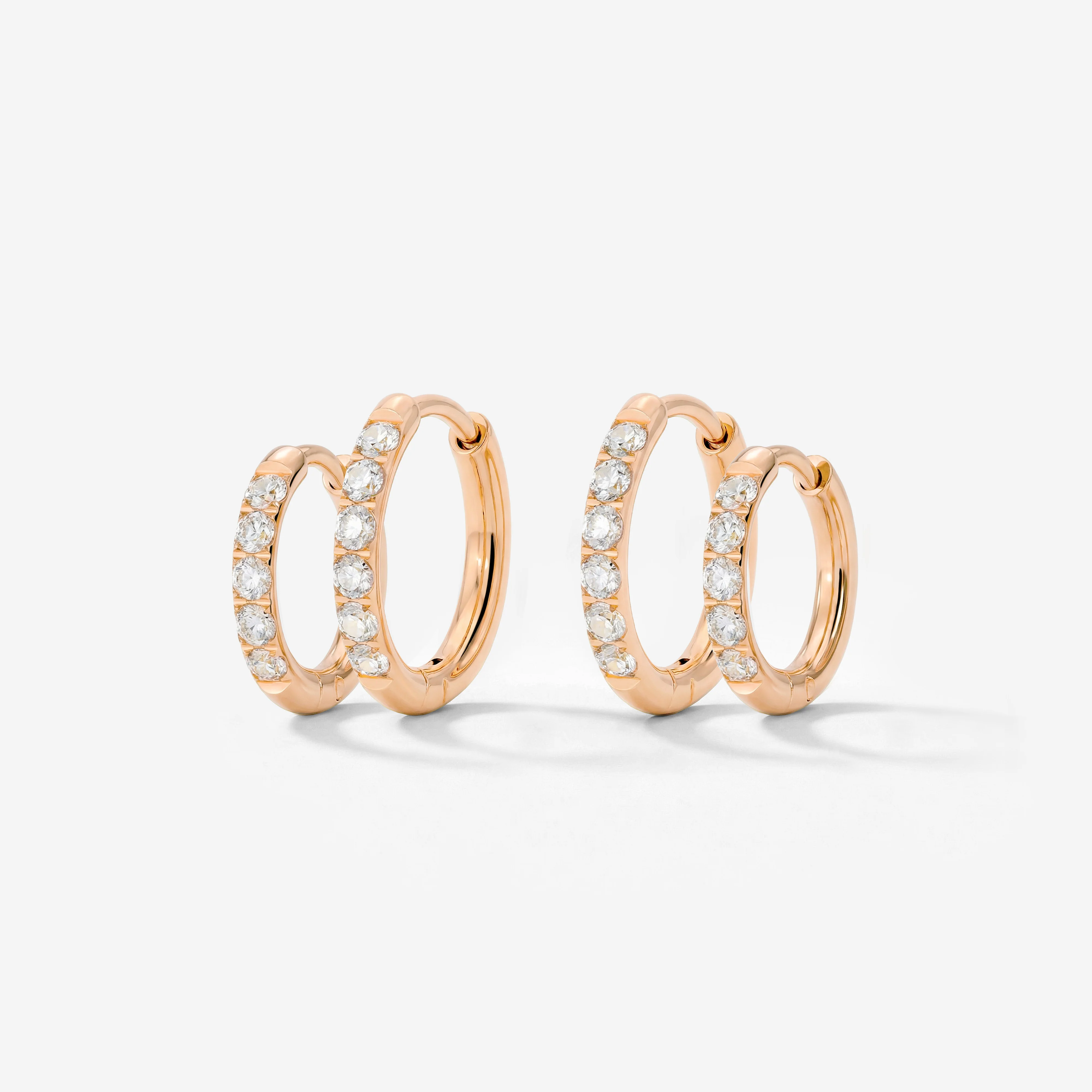 Glimmer Hoop Bundle Rose Gold