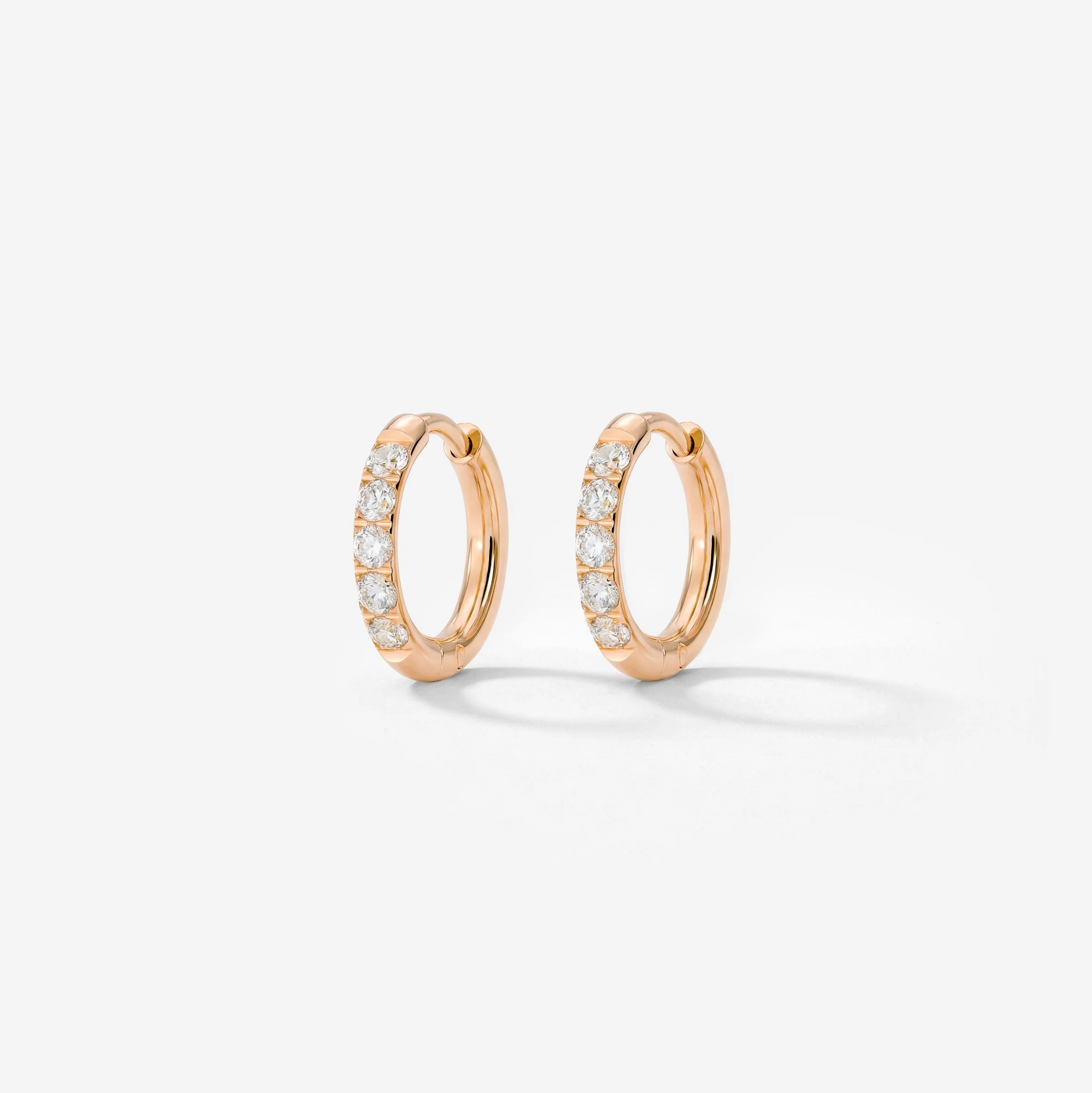 Glimmer Hoops Baby Rose Gold