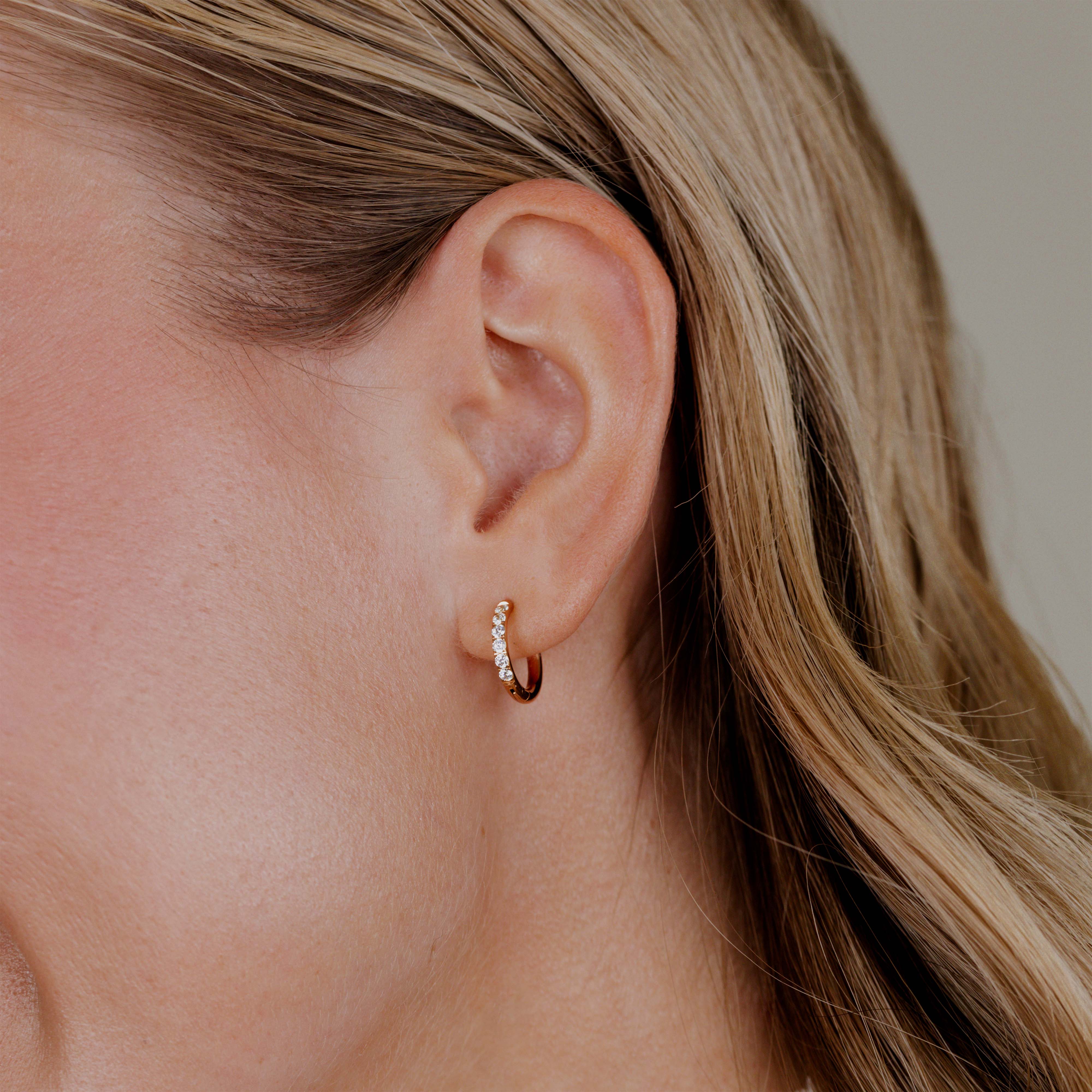 Glimmer Hoops Small Rose Gold - Image 2
