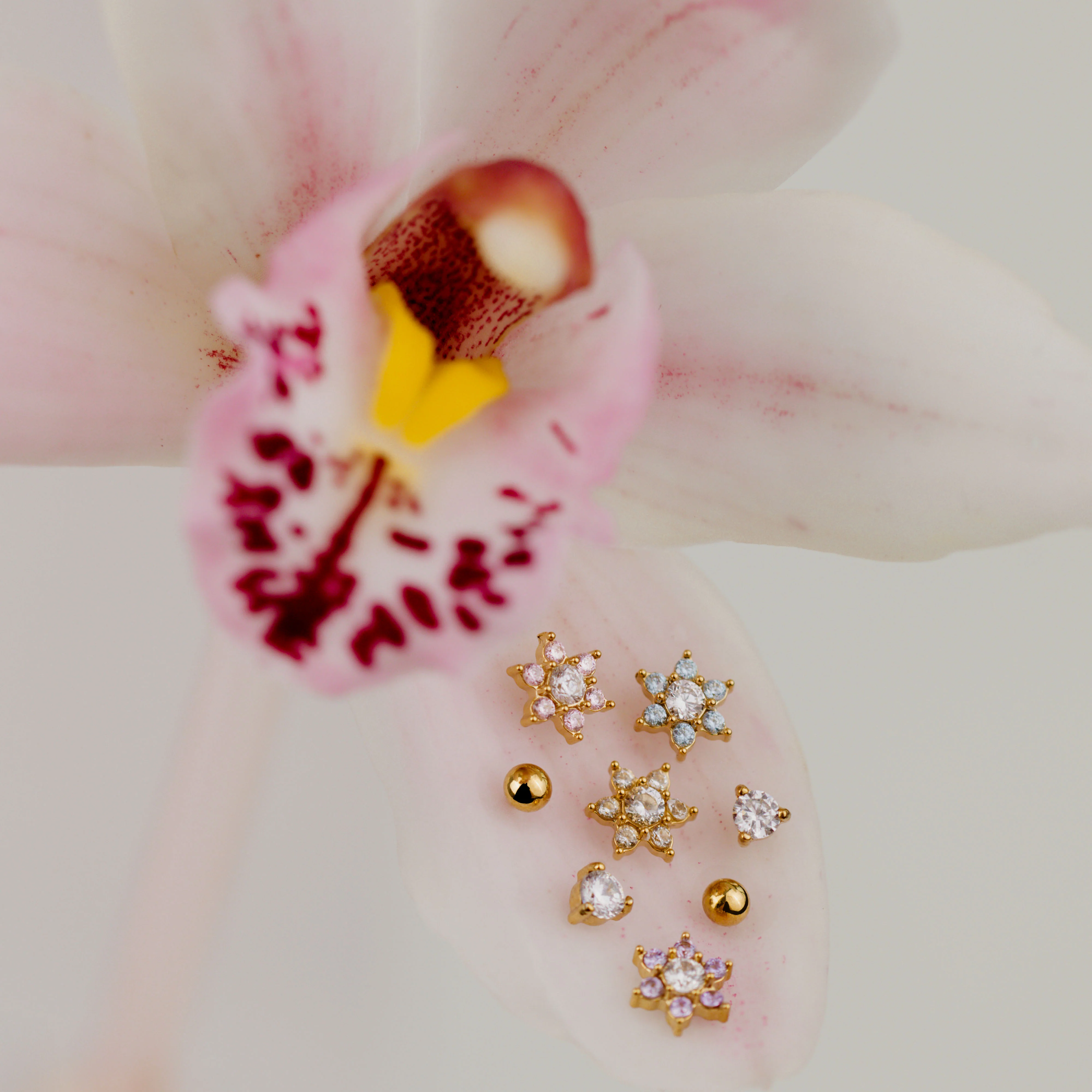 Glimmering Petals Stud Bundle Gold - Image 3