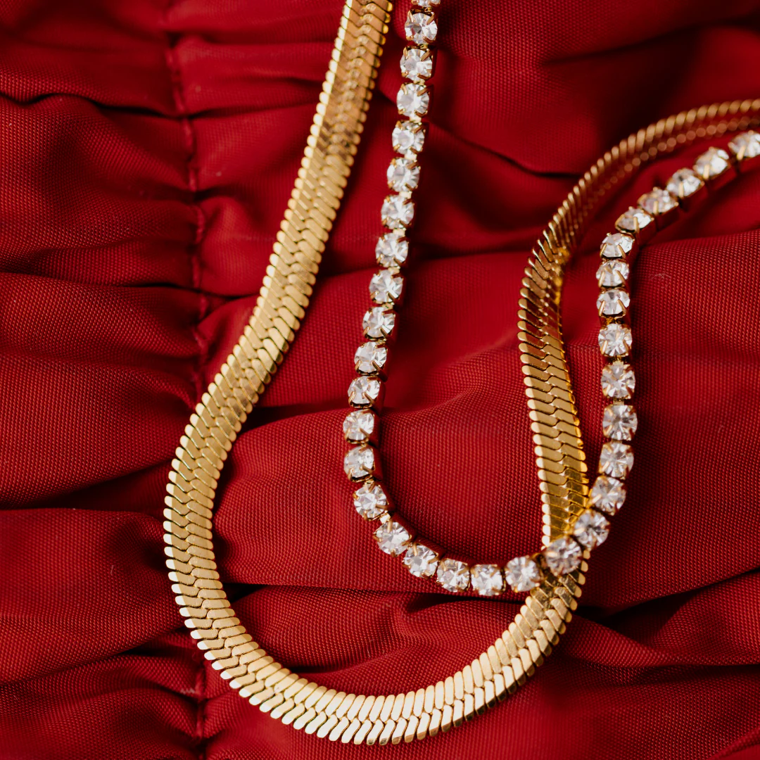 Glitz 'n' Glam Necklace Rose Gold - Image 4