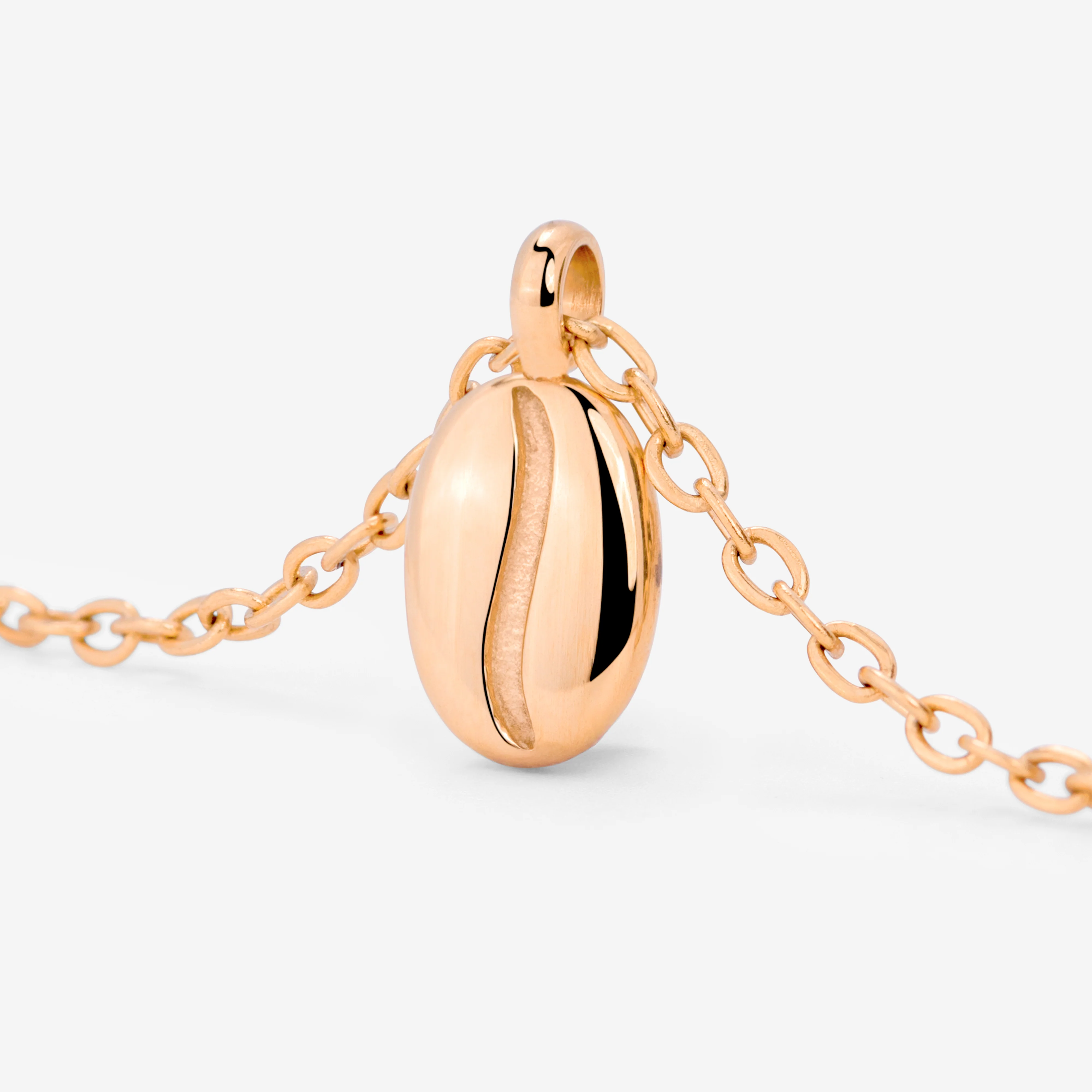 Golden Bean Necklace Rose Gold - Image 3