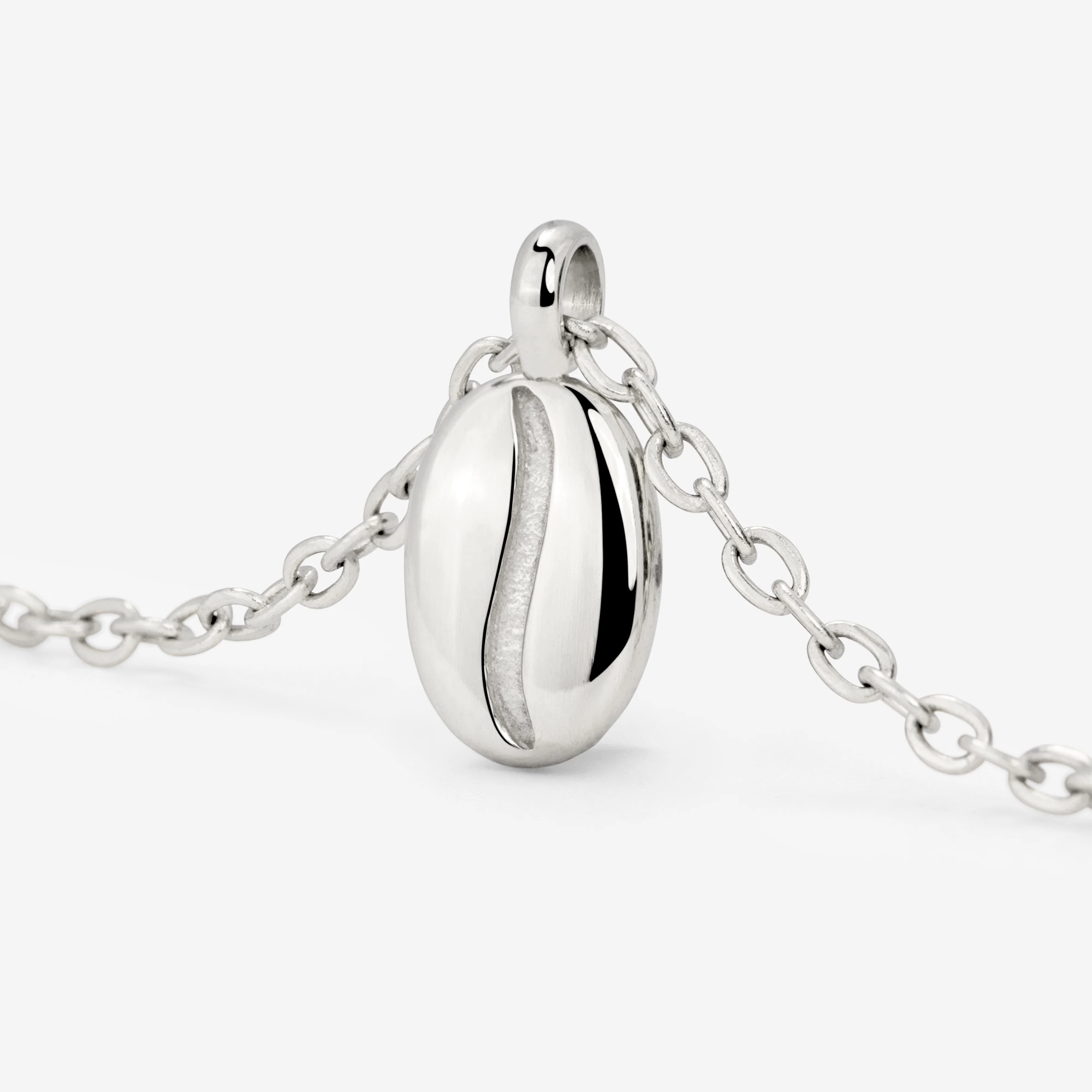 Golden Bean Necklace Silver - Image 3