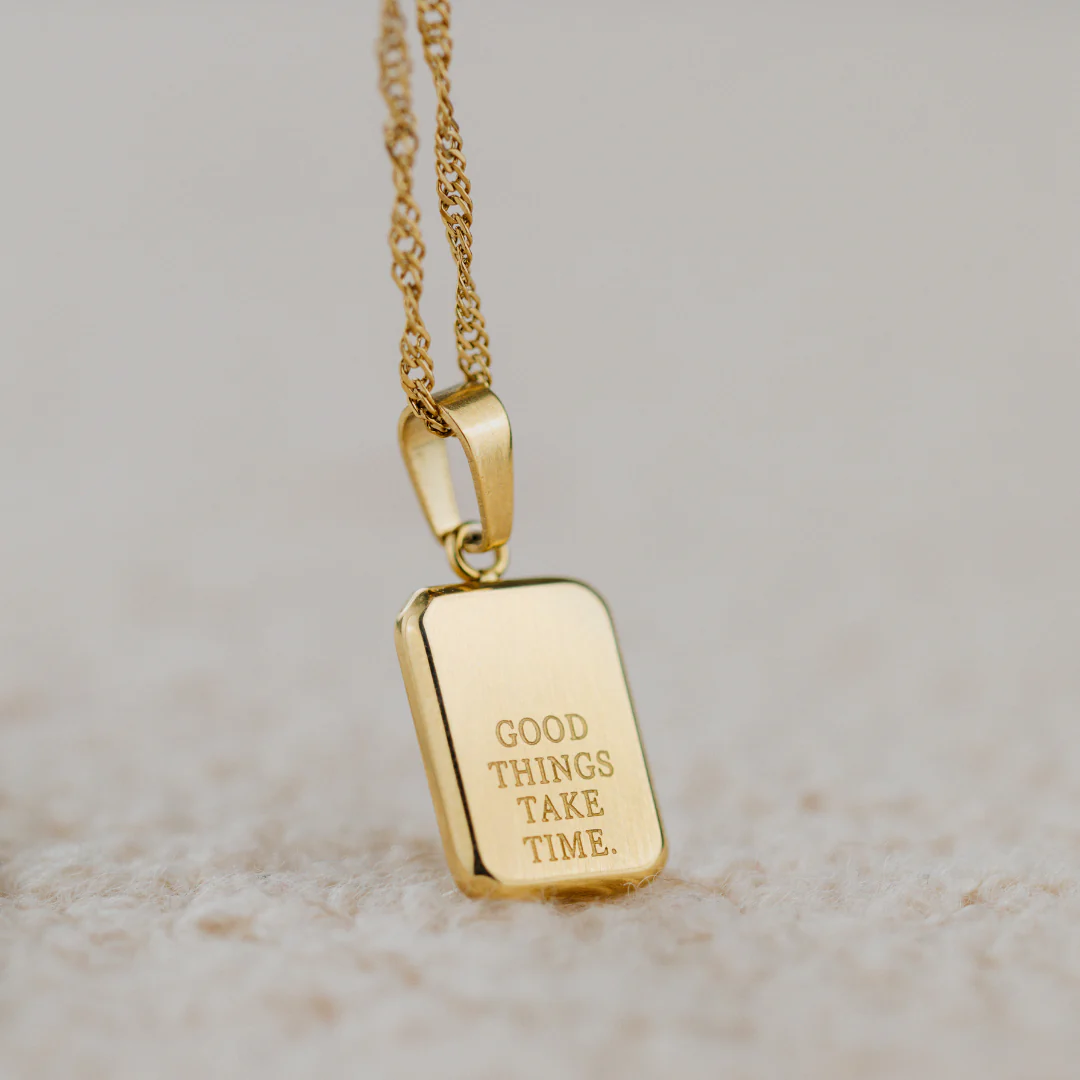 Good things take time Necklace Rose Gold - Image 5