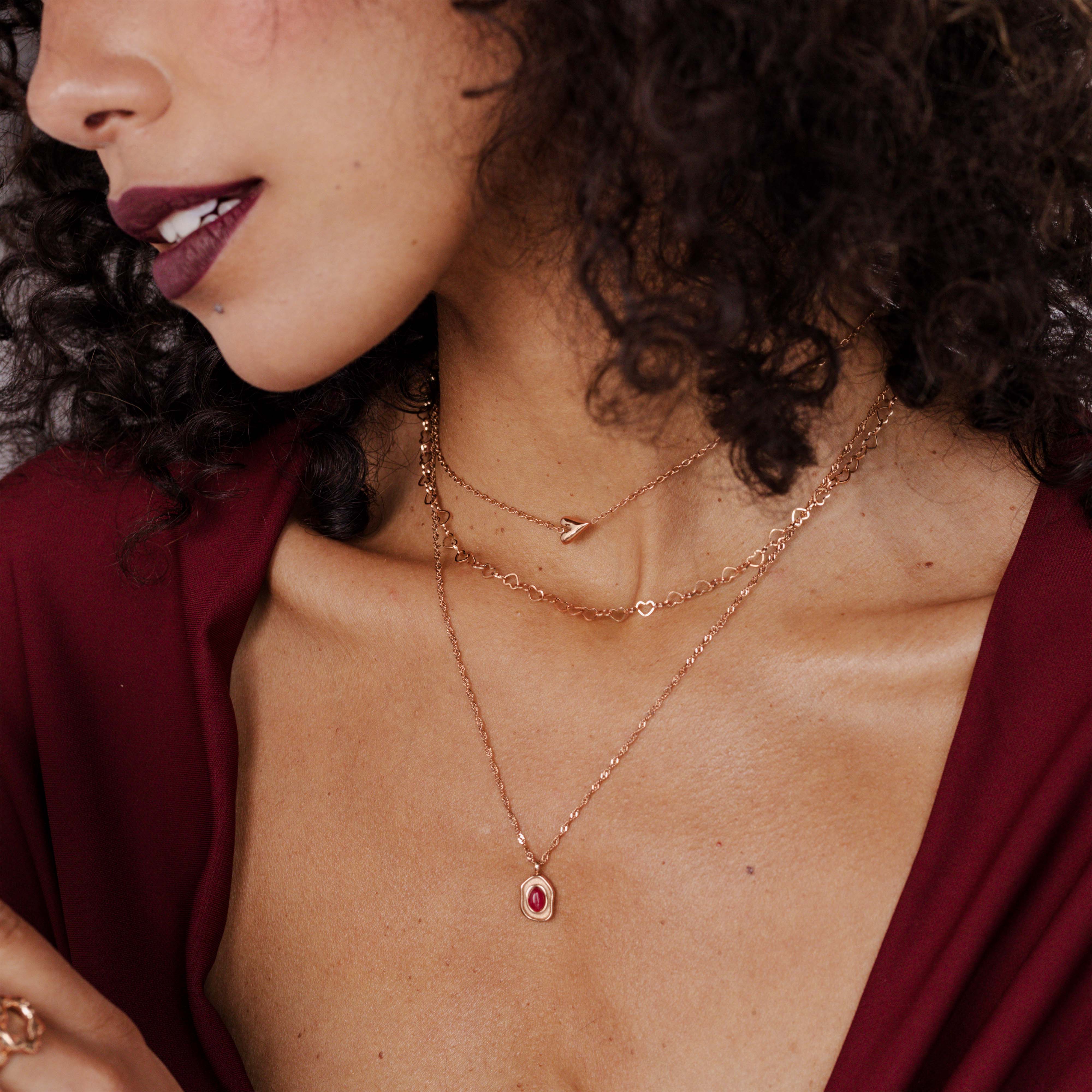 Heart after Heart Necklace Rose Gold - Image 2