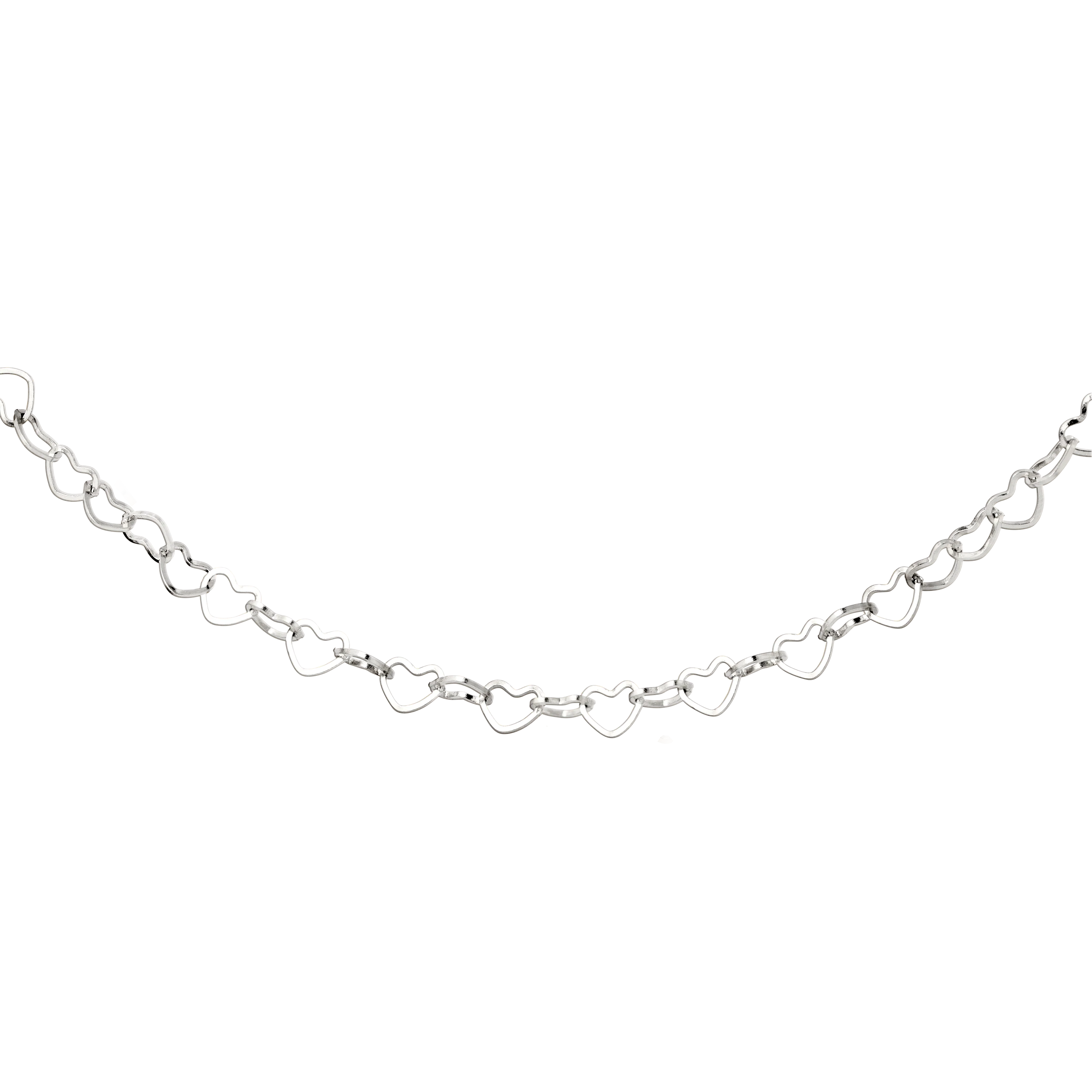 Heart after Heart Necklace Silver