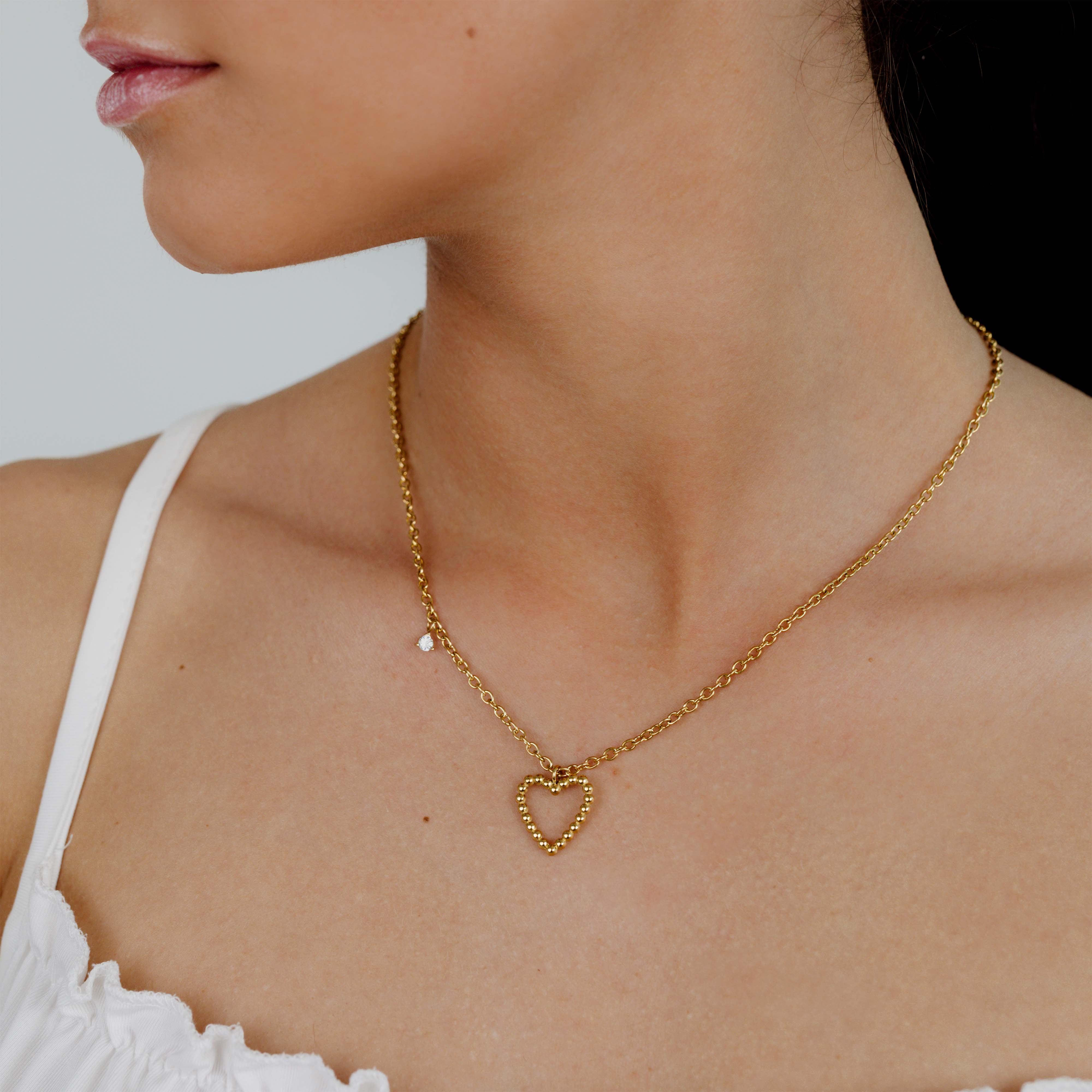 Heart of Gold Necklace Gold - Image 2