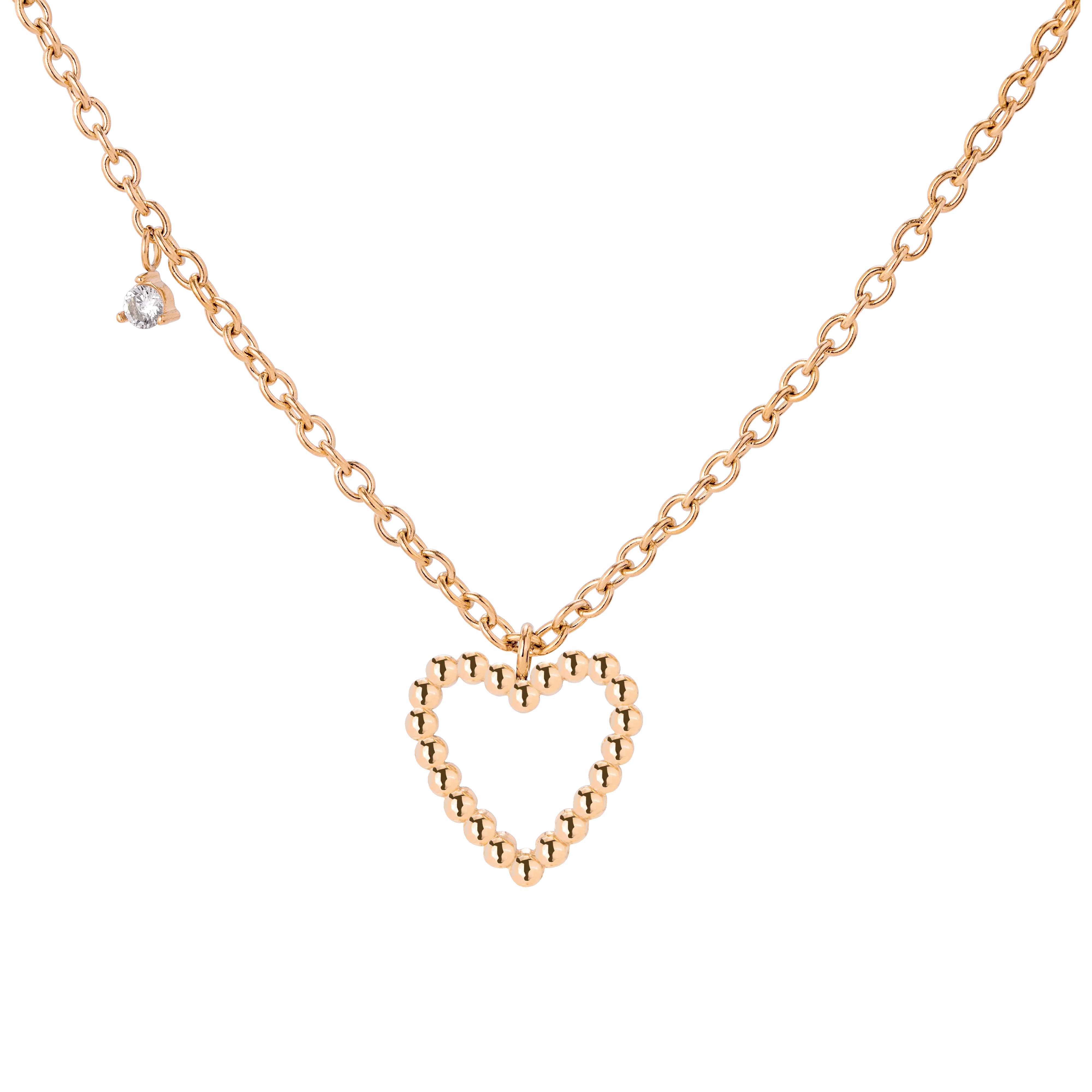 Heart of Gold Necklace Rose Gold
