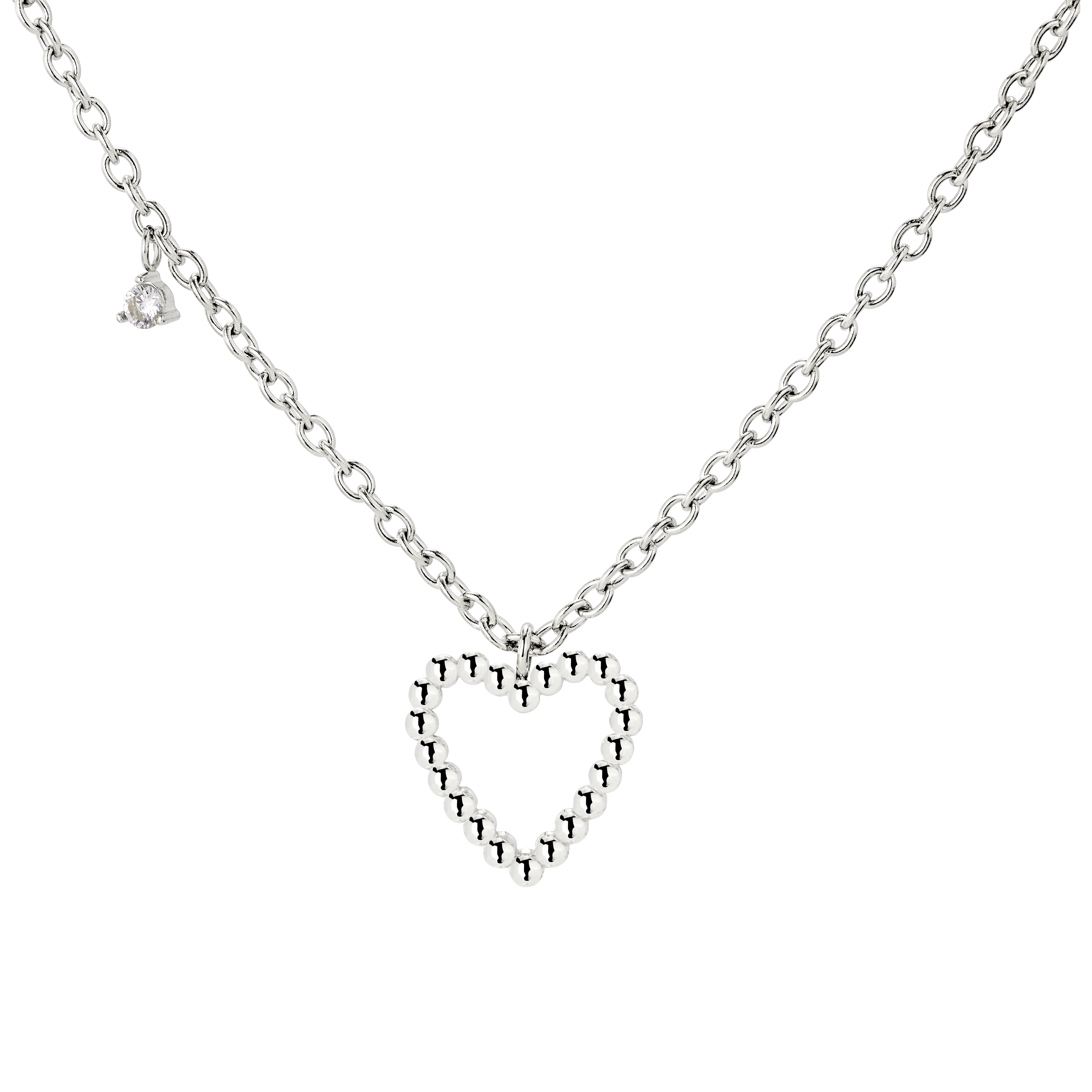 Heart of Gold Necklace Silver
