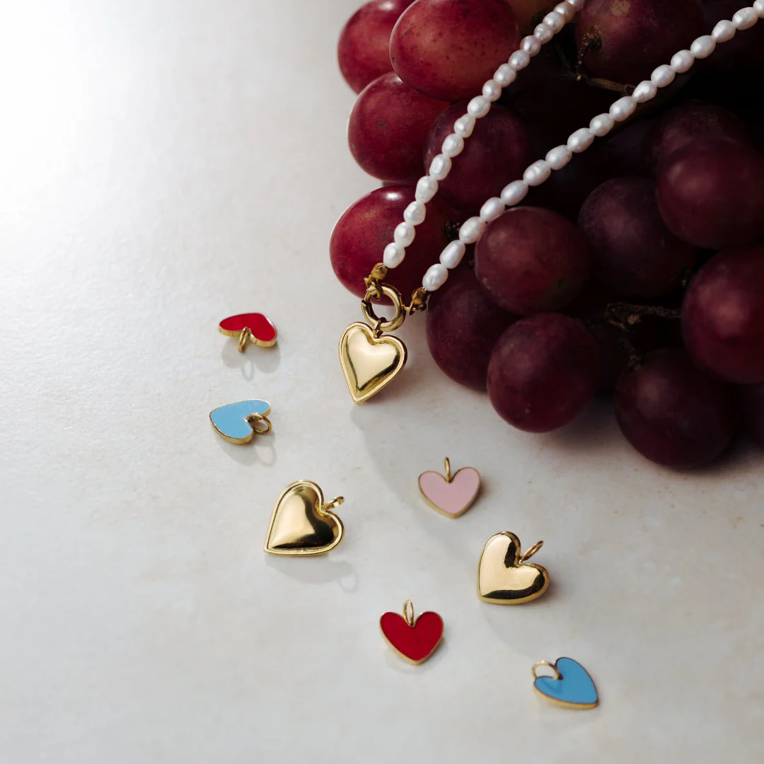 Heartie Pearly Necklace Set Rose Gold - Image 4