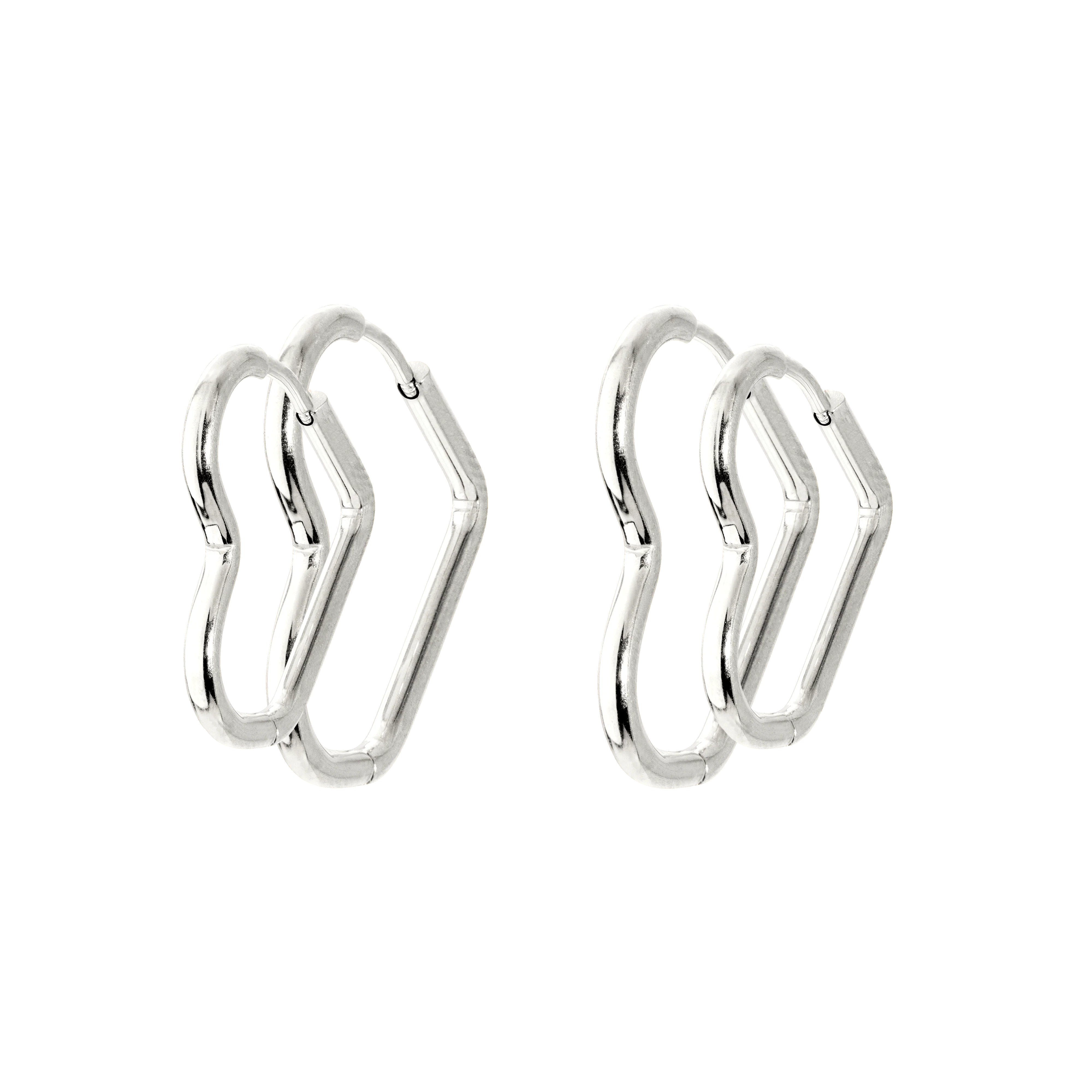 Heartily Hoop Set Silver