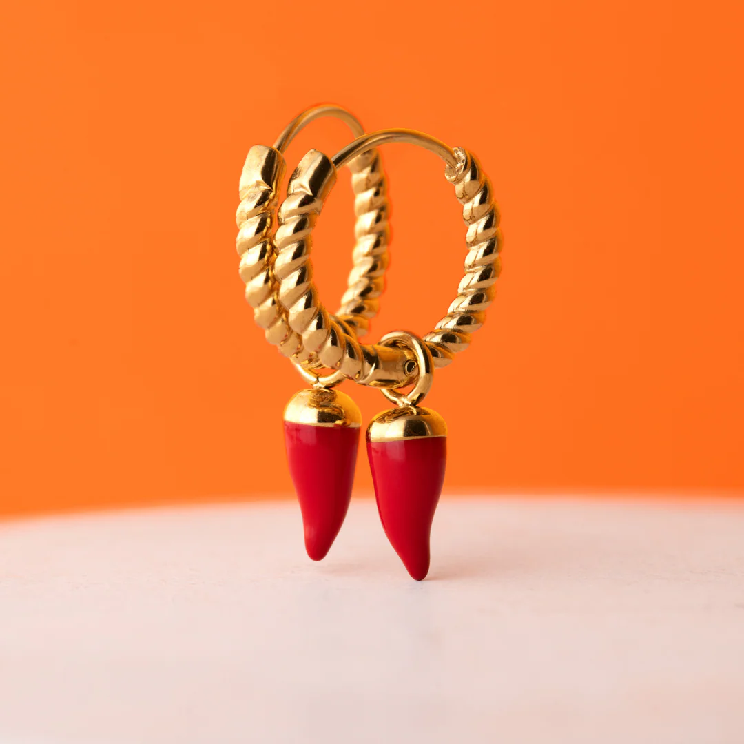 Hot 'n' Spicy Twisted Hoop Set Baby Rose Gold - Image 3