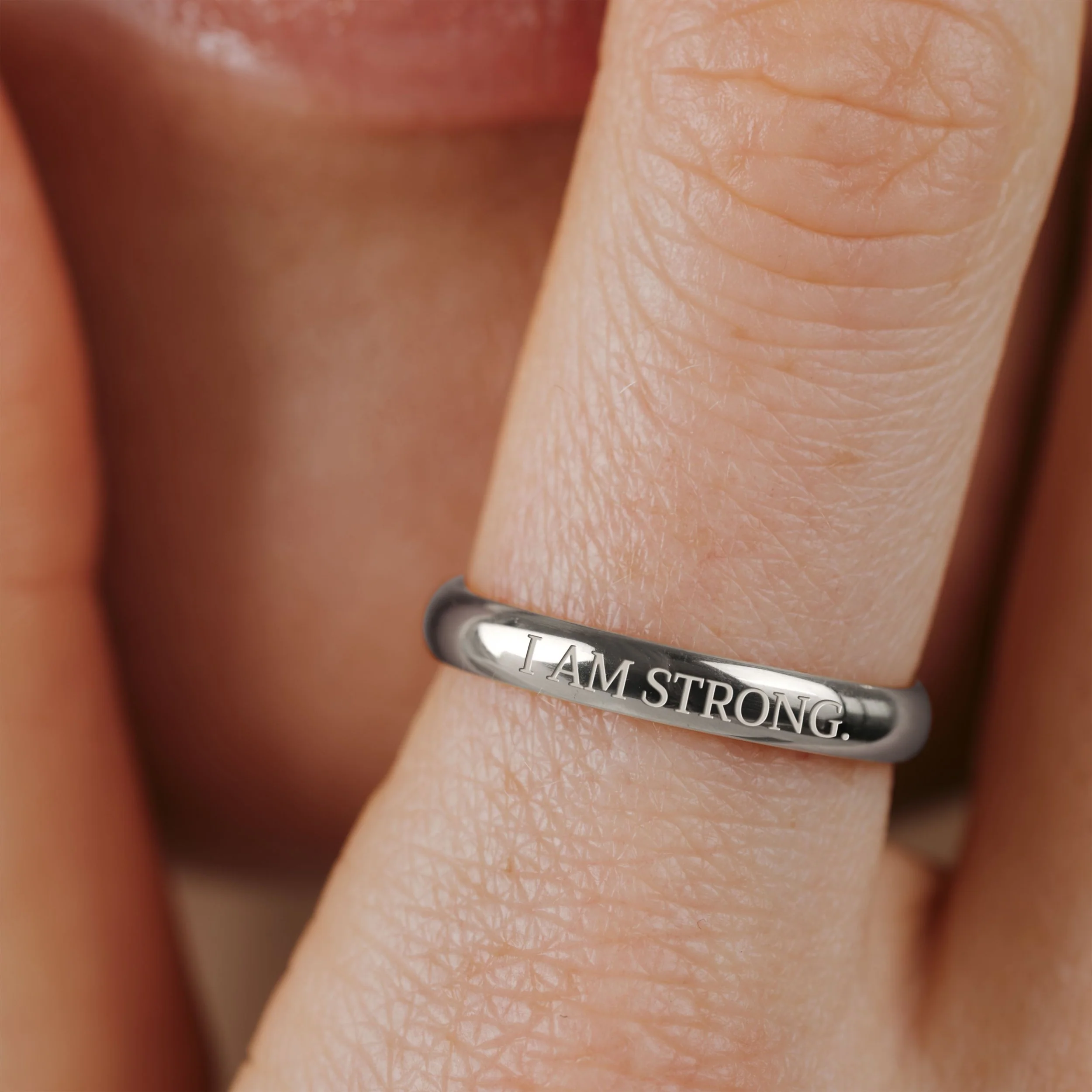I am strong Ring Silver - Image 2