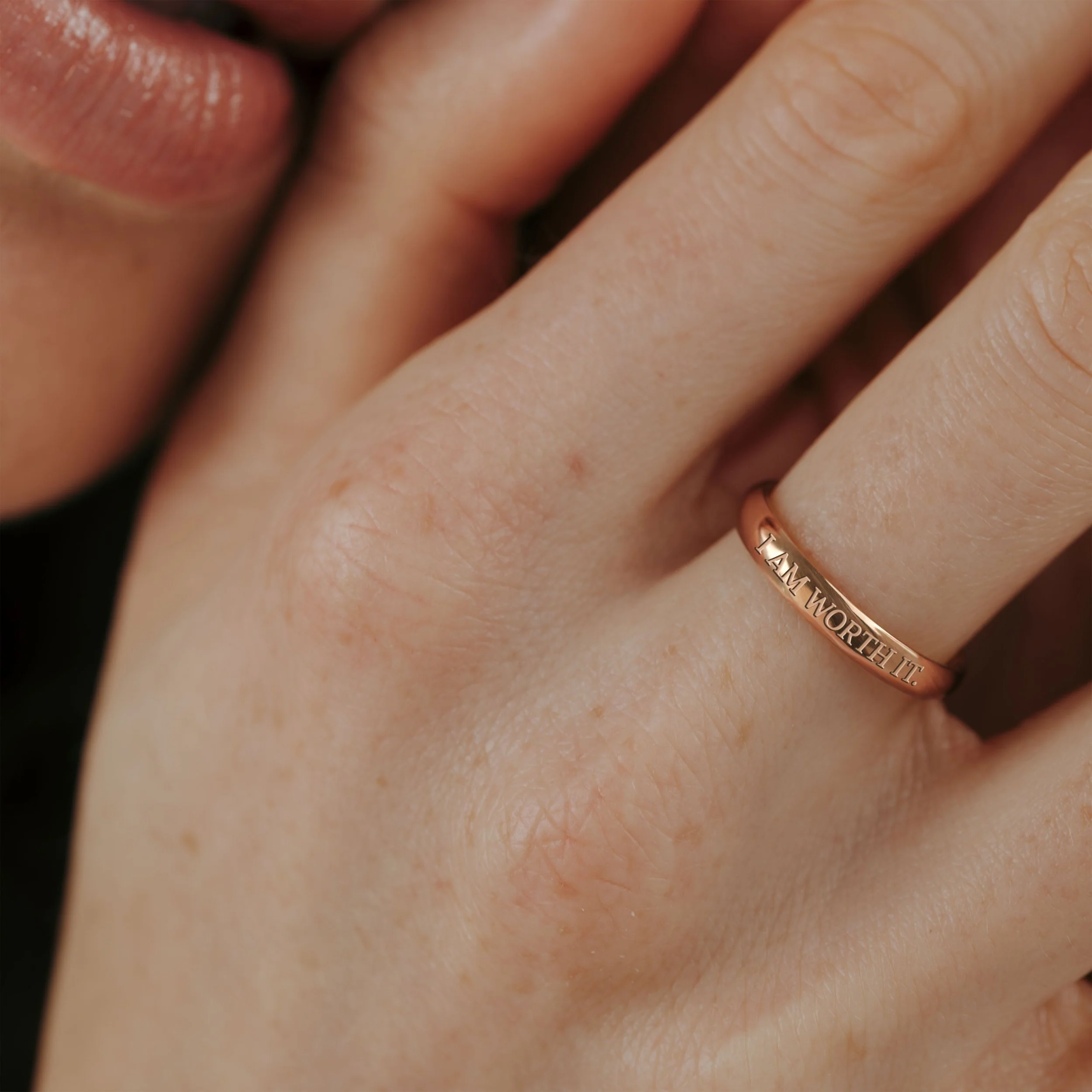 I am worth it Ring rose gold - Image 2