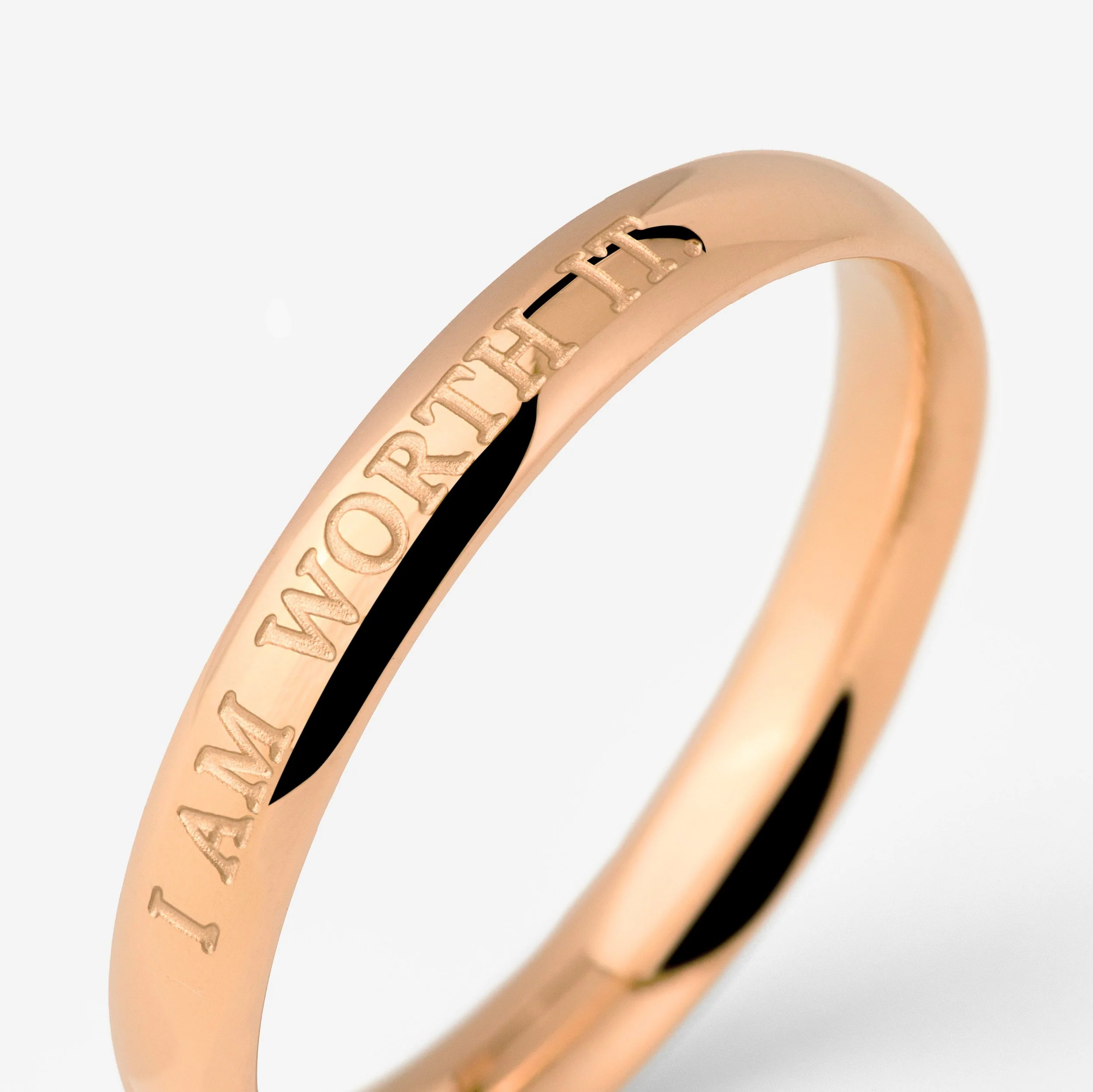 I am worth it Ring rose gold - Image 3