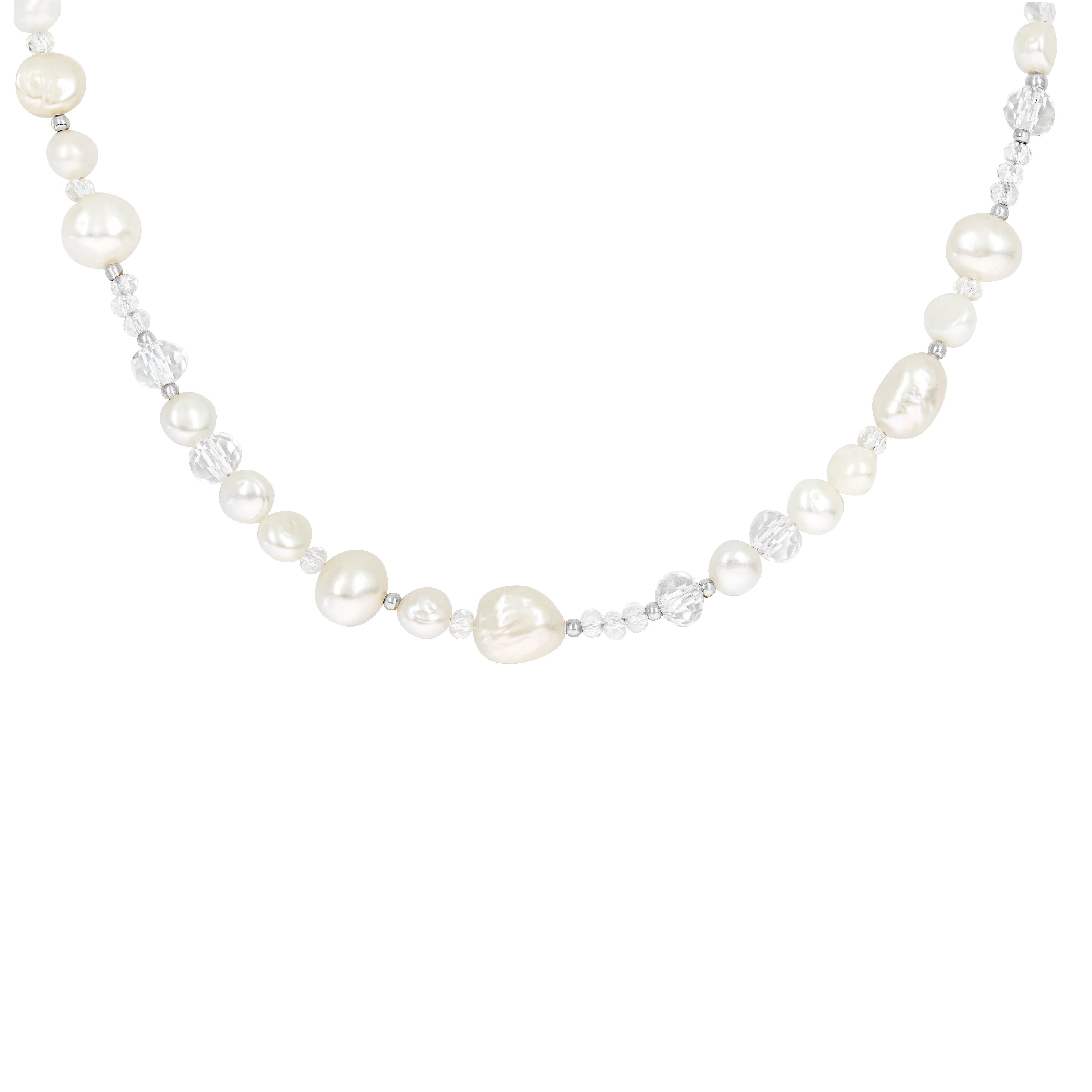Icy Cool Pearl Necklace Silver