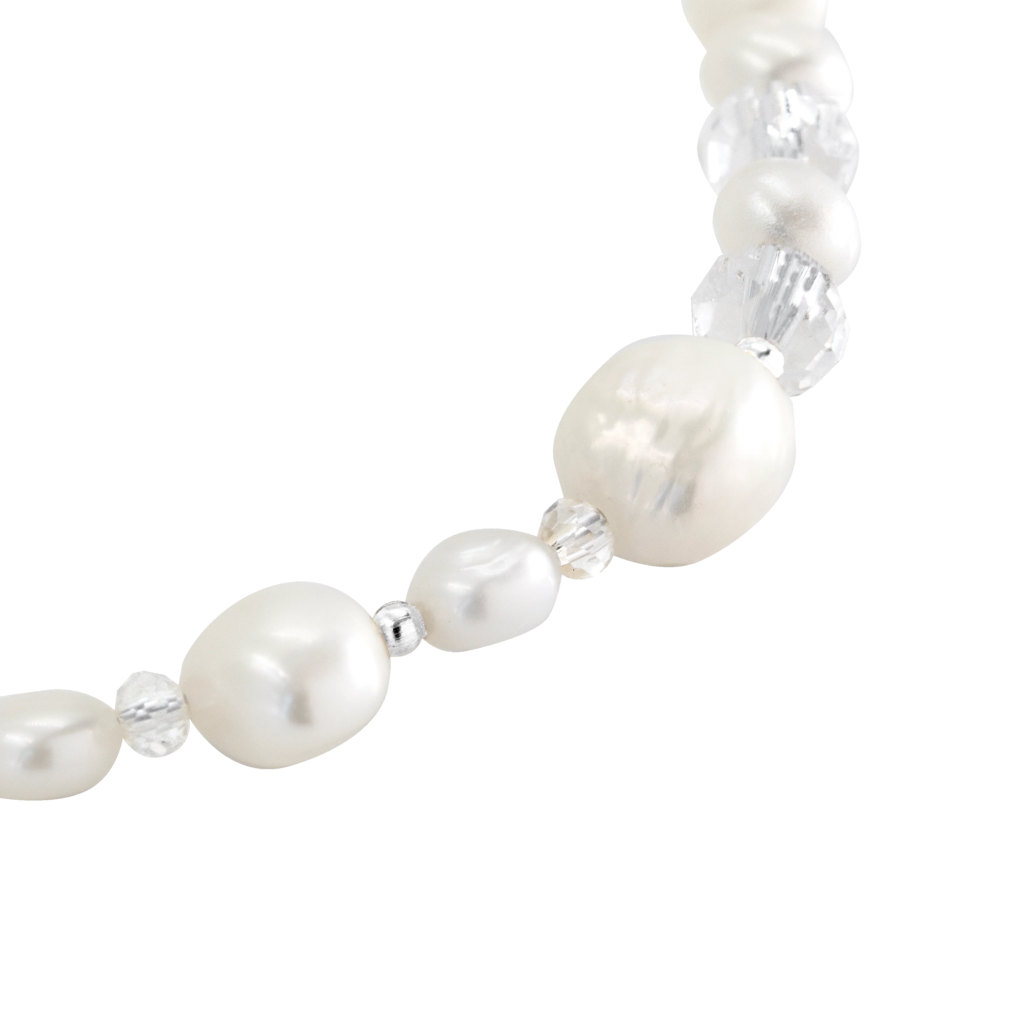 Icy Cool Pearl Necklace Silver - Image 3