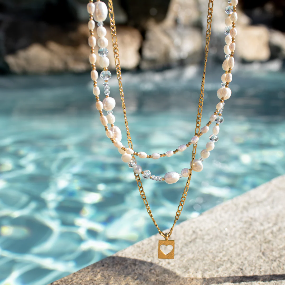 Icy Cool Pearl Necklace Silver - Image 4