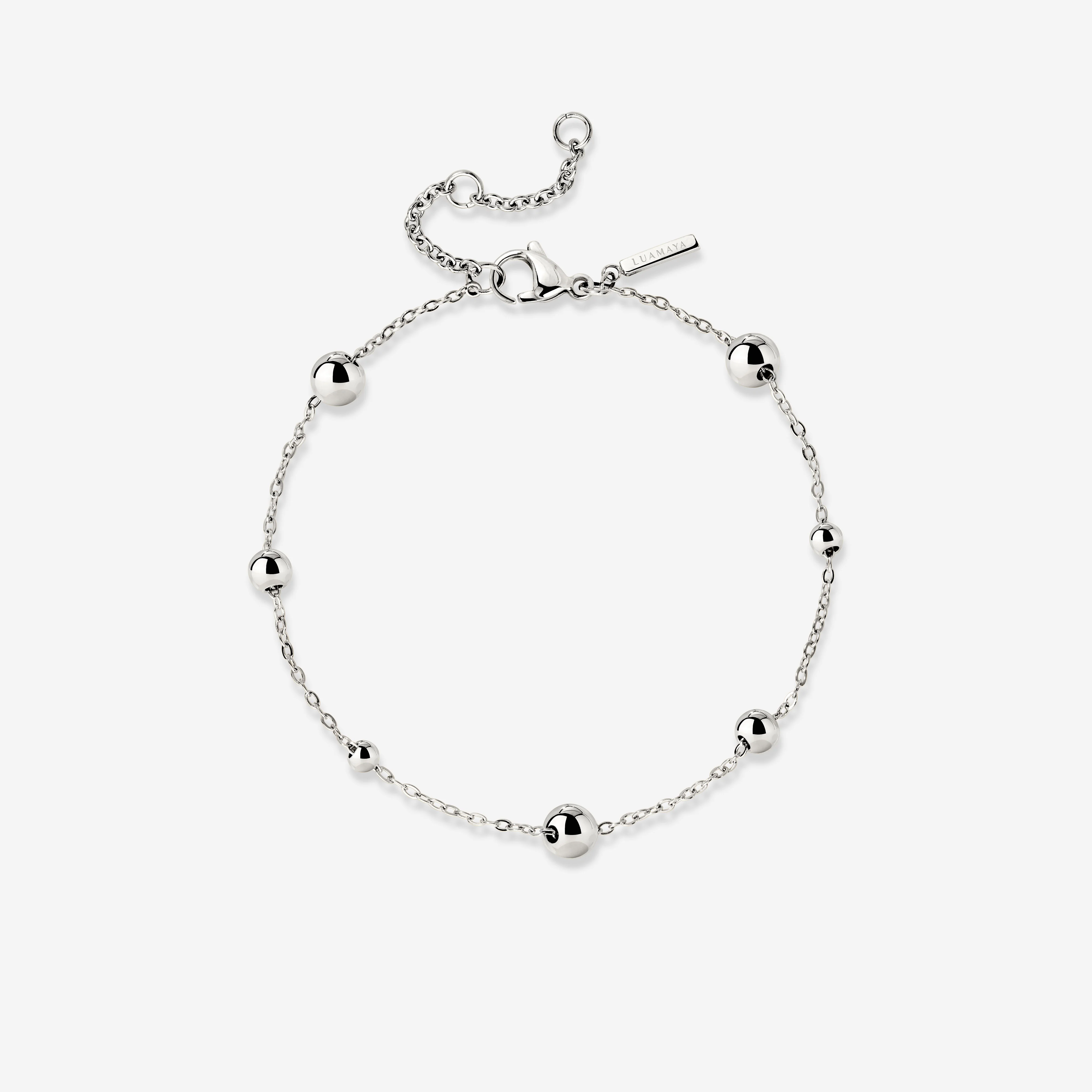 Infinite Beads Bracelet Silver