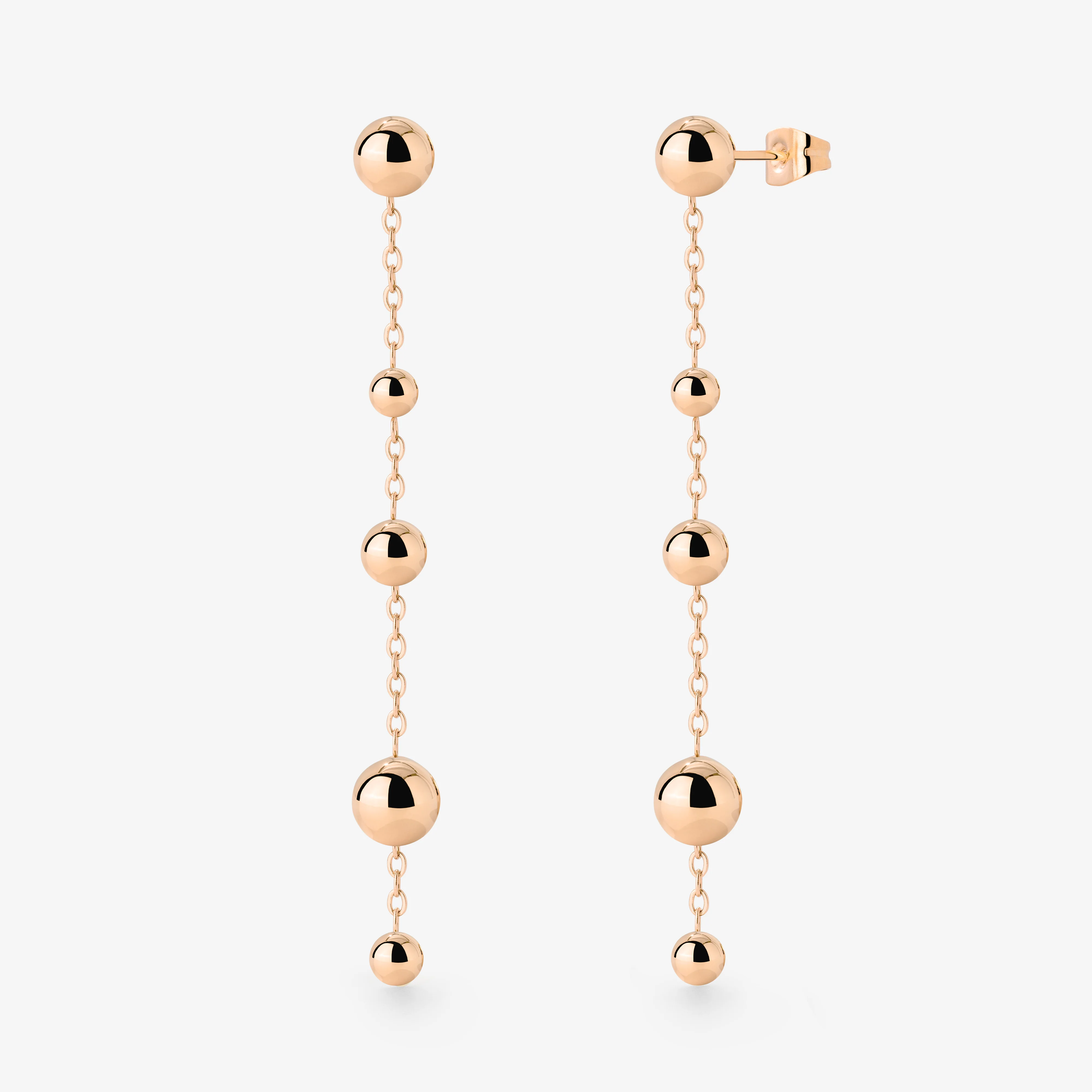 Infinite Beads Earrings Rose Gold