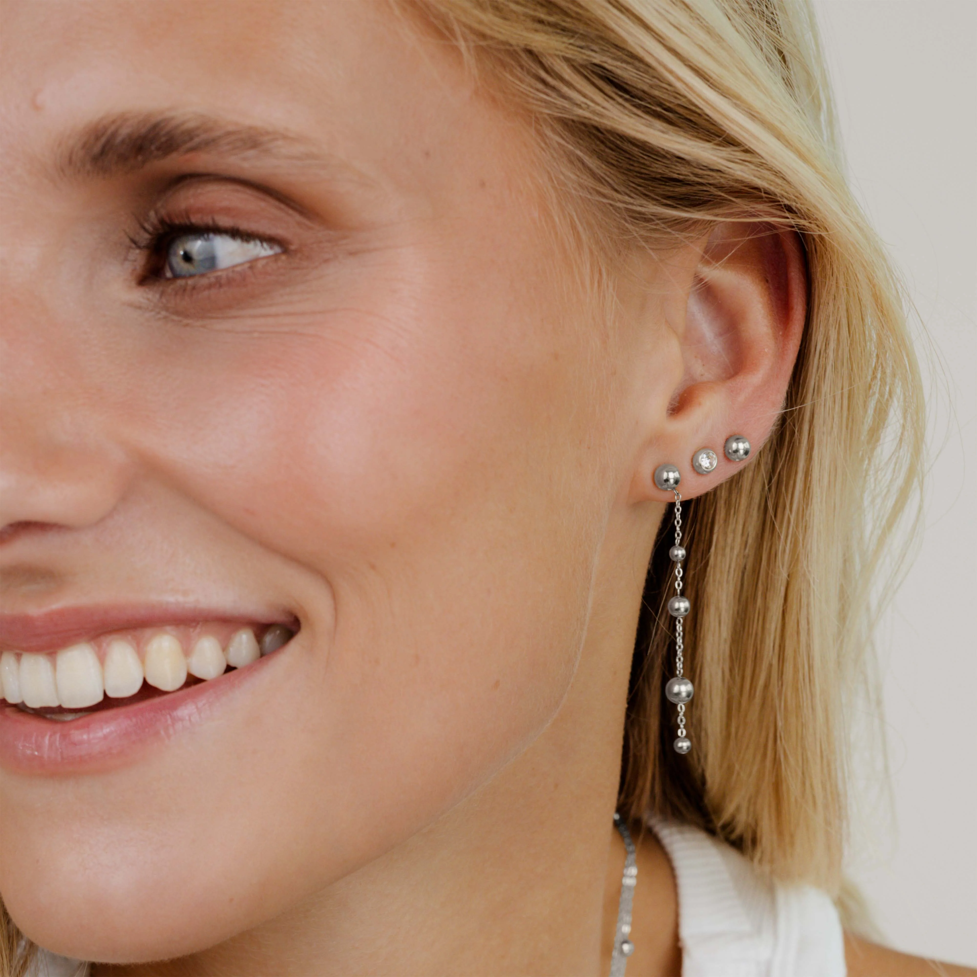 Infinite Beads Earrings Silver - Image 2