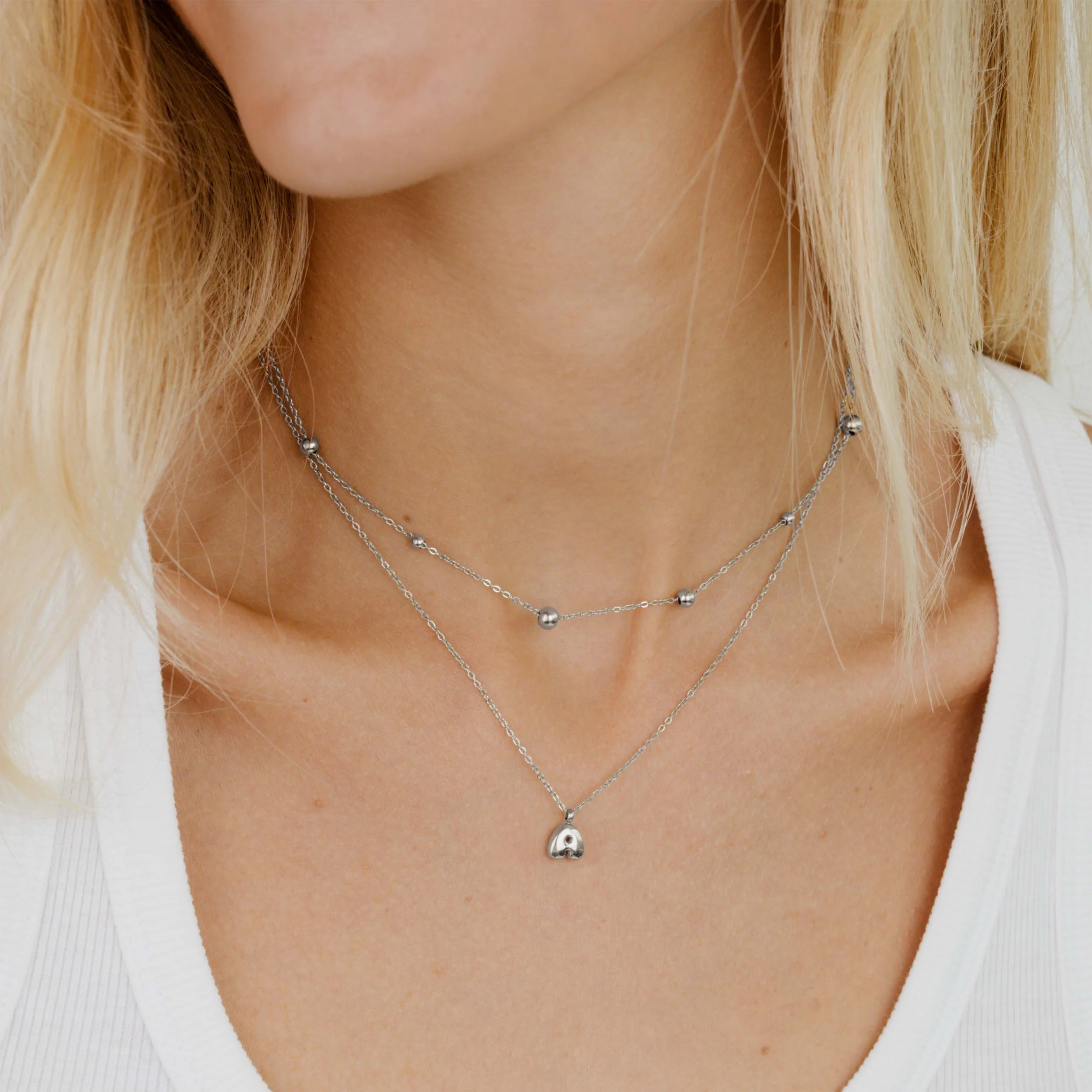 Infinite Beads Necklace Silver - Image 3