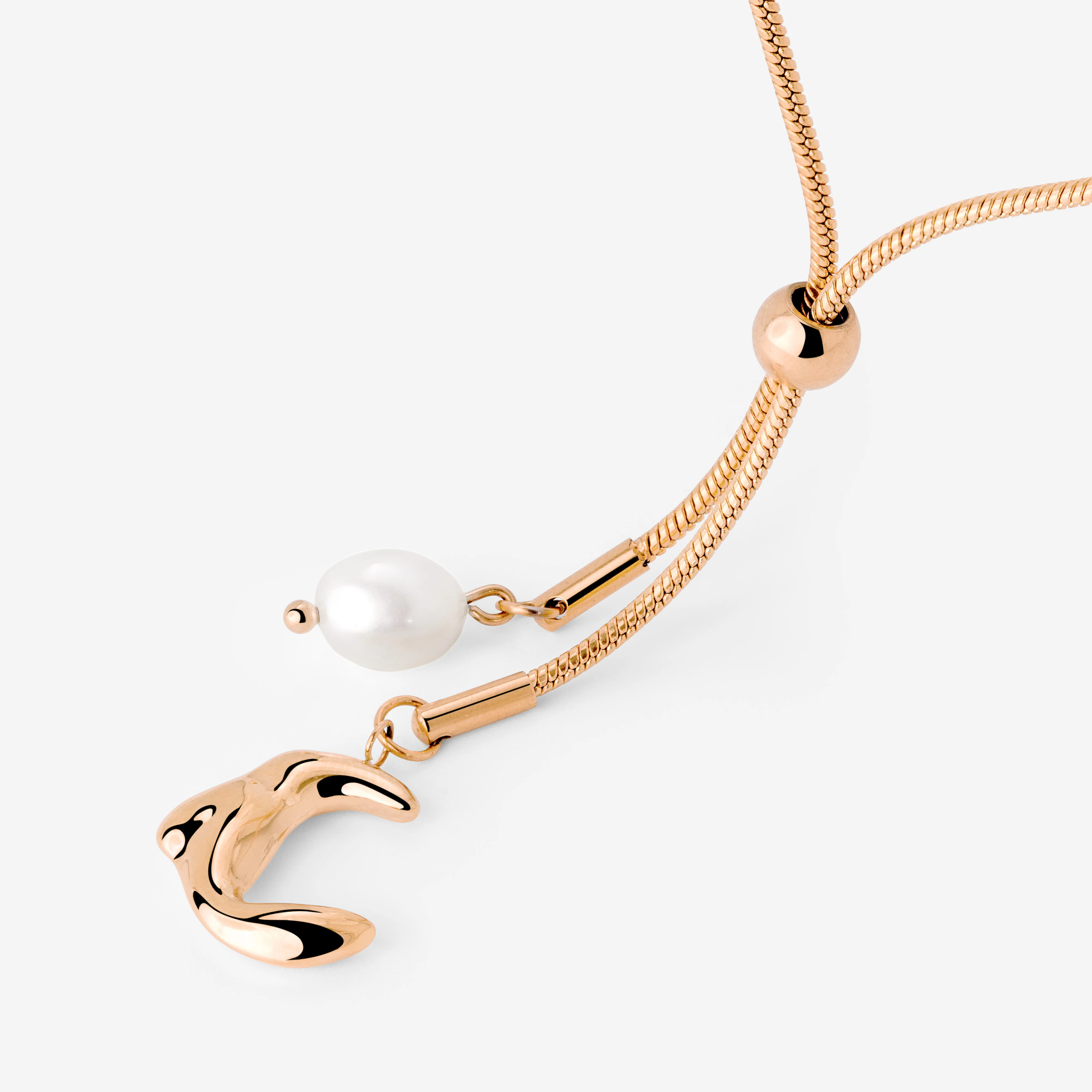 Joyful Jule Y-Necklace Rose Gold - Image 4