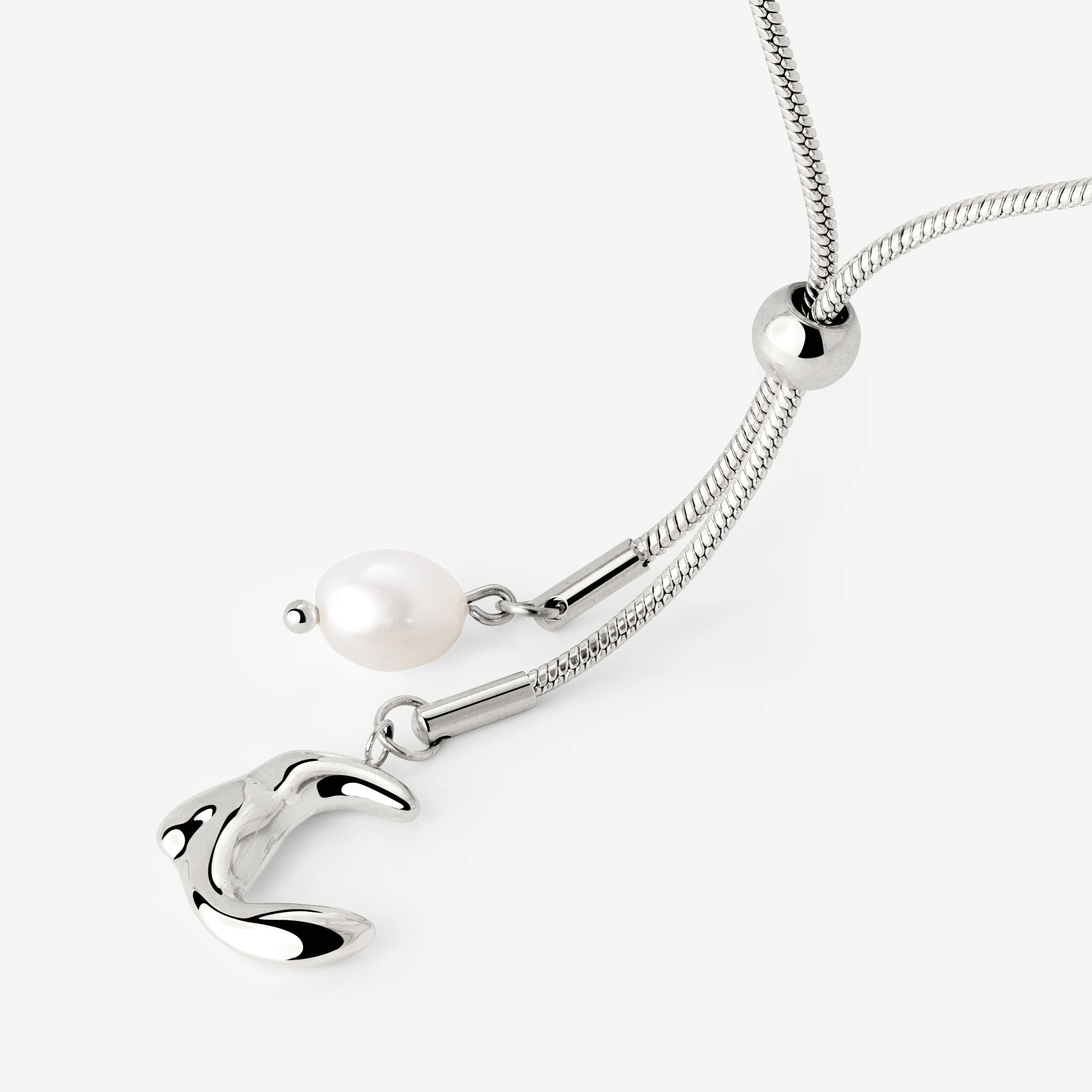 Joyful Jule Y-Necklace Silver - Image 3
