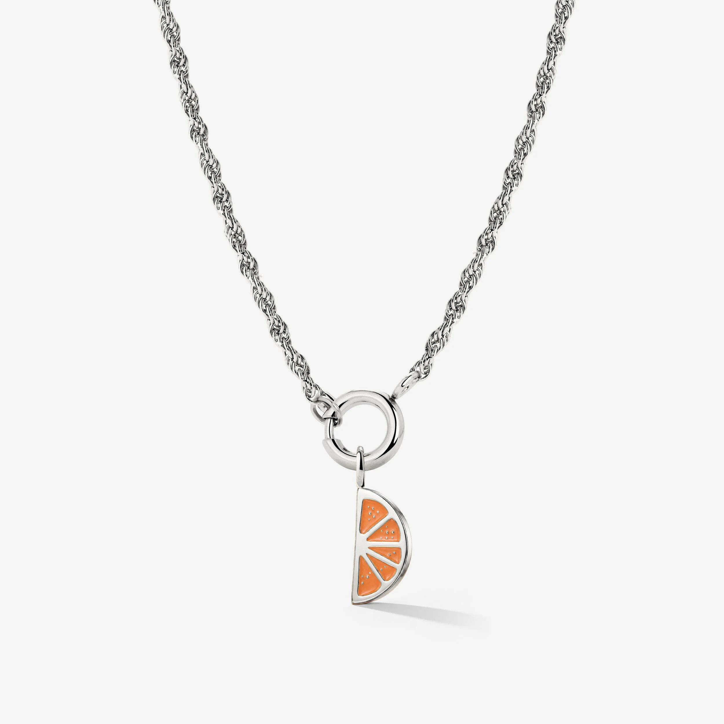 Juicy Rope Chain Necklace Set Silver