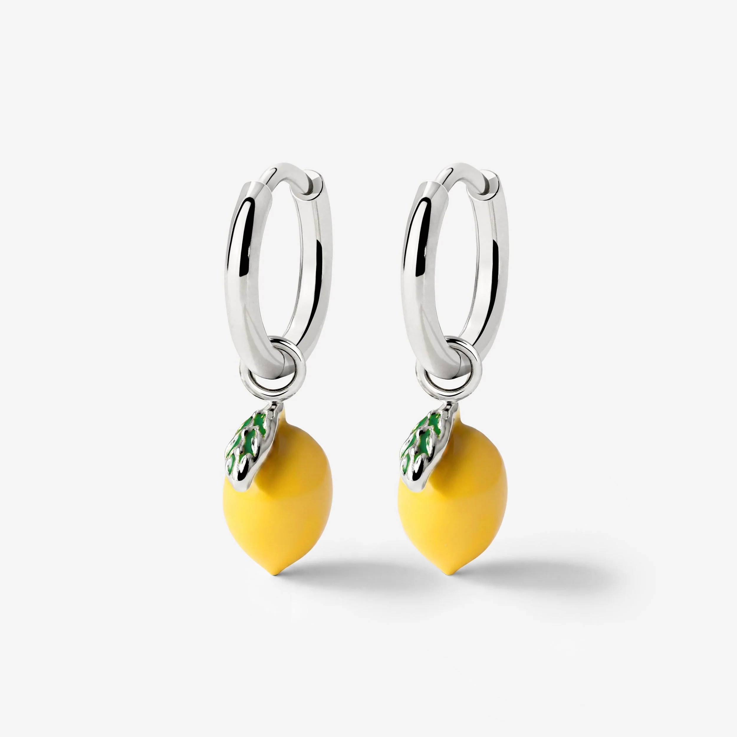 Lemony Hoop Set Small Silver
