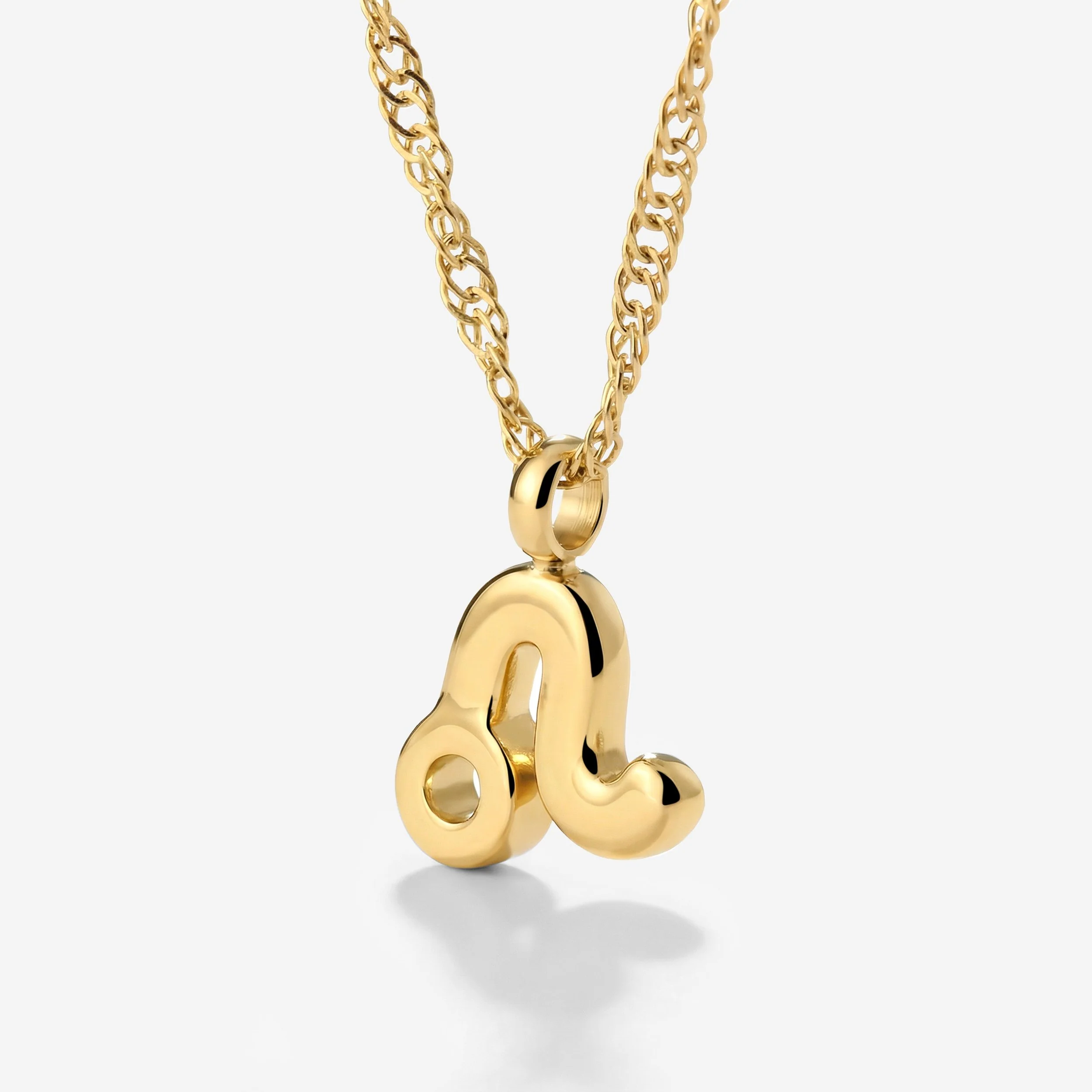 Leo Bubble Necklace Stud Earrings Gold - Image 3