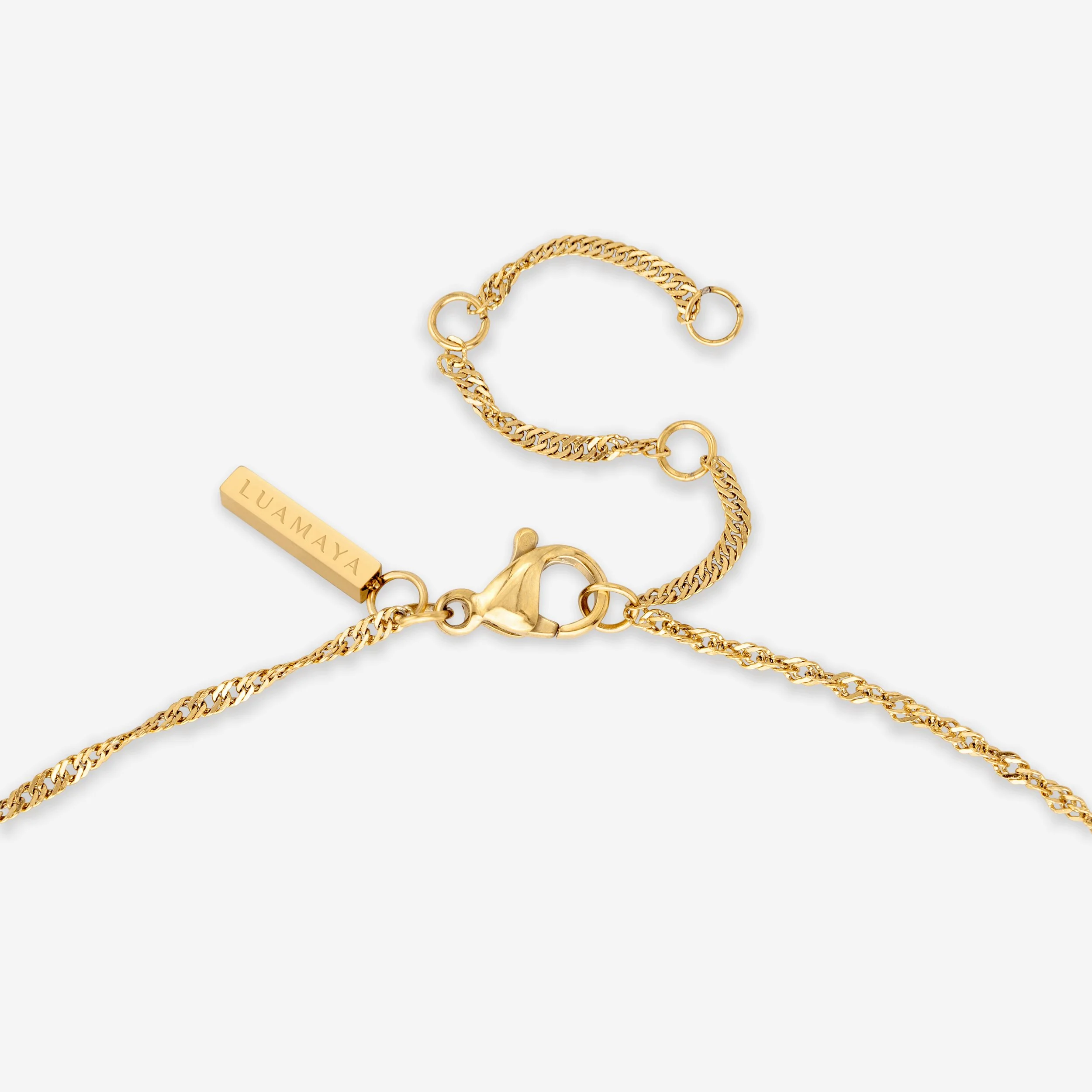 Leo Bubble Necklace Stud Earrings Gold - Image 5