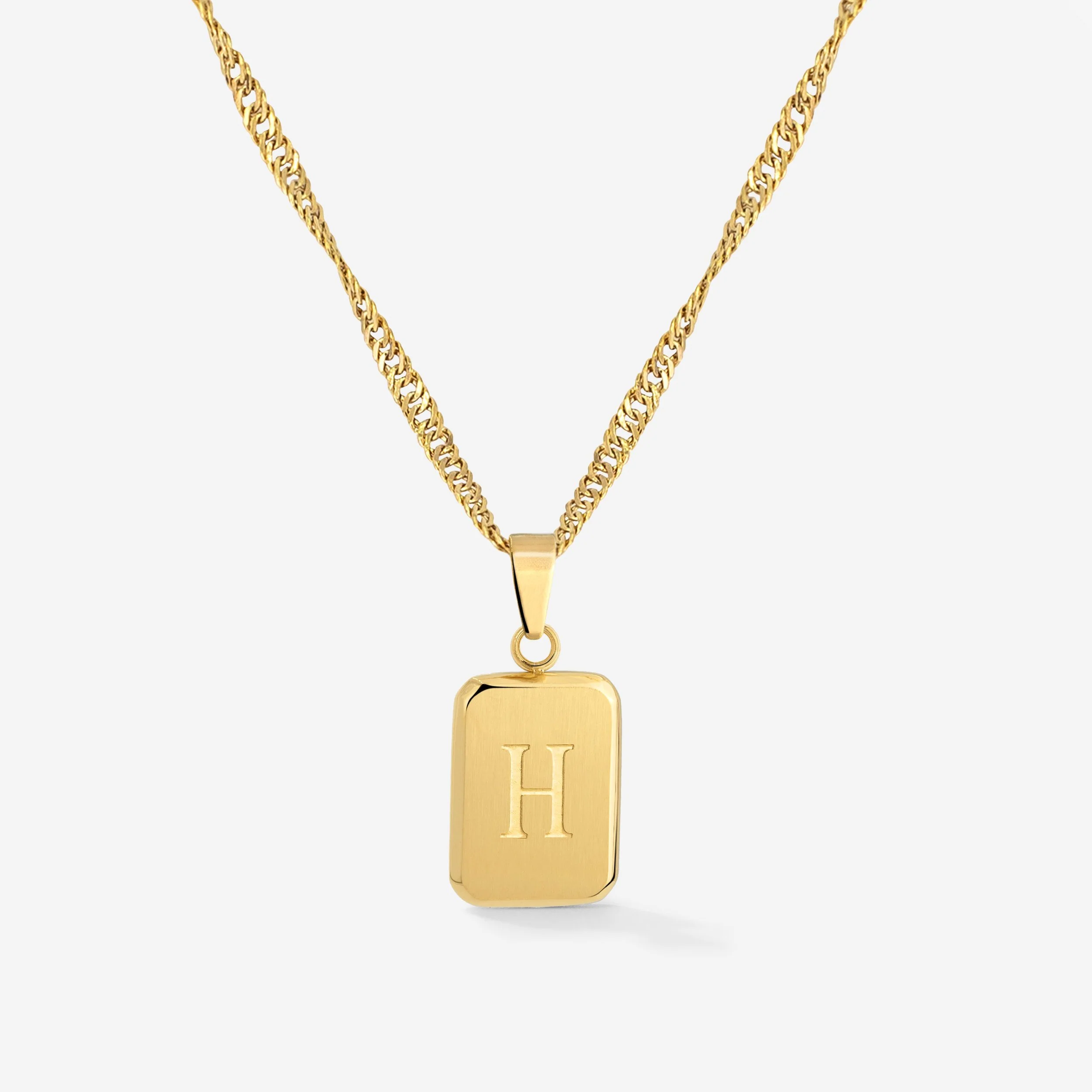 Letter Necklace Gold - Image 25