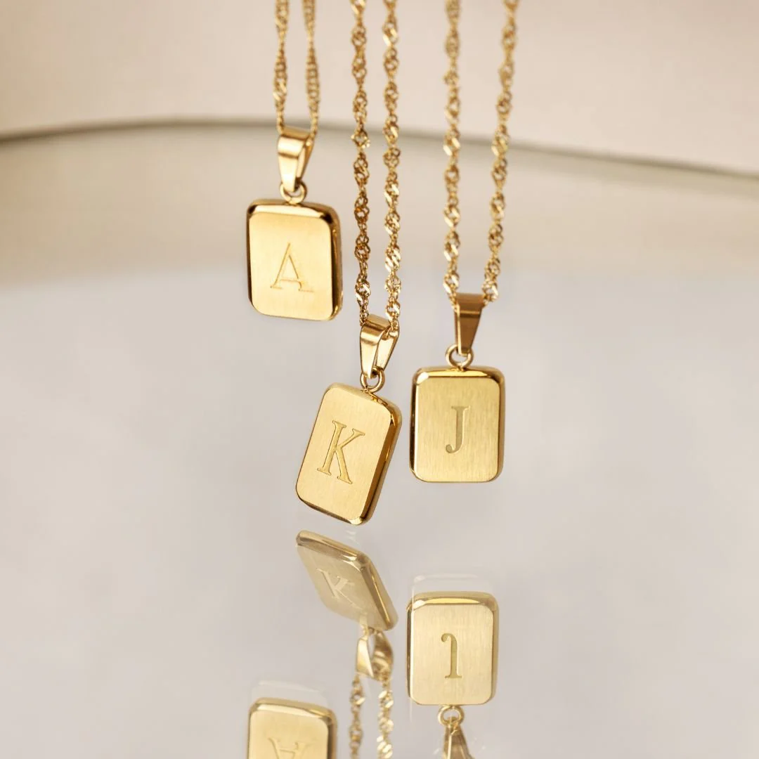 Letter Necklace Gold - Image 30