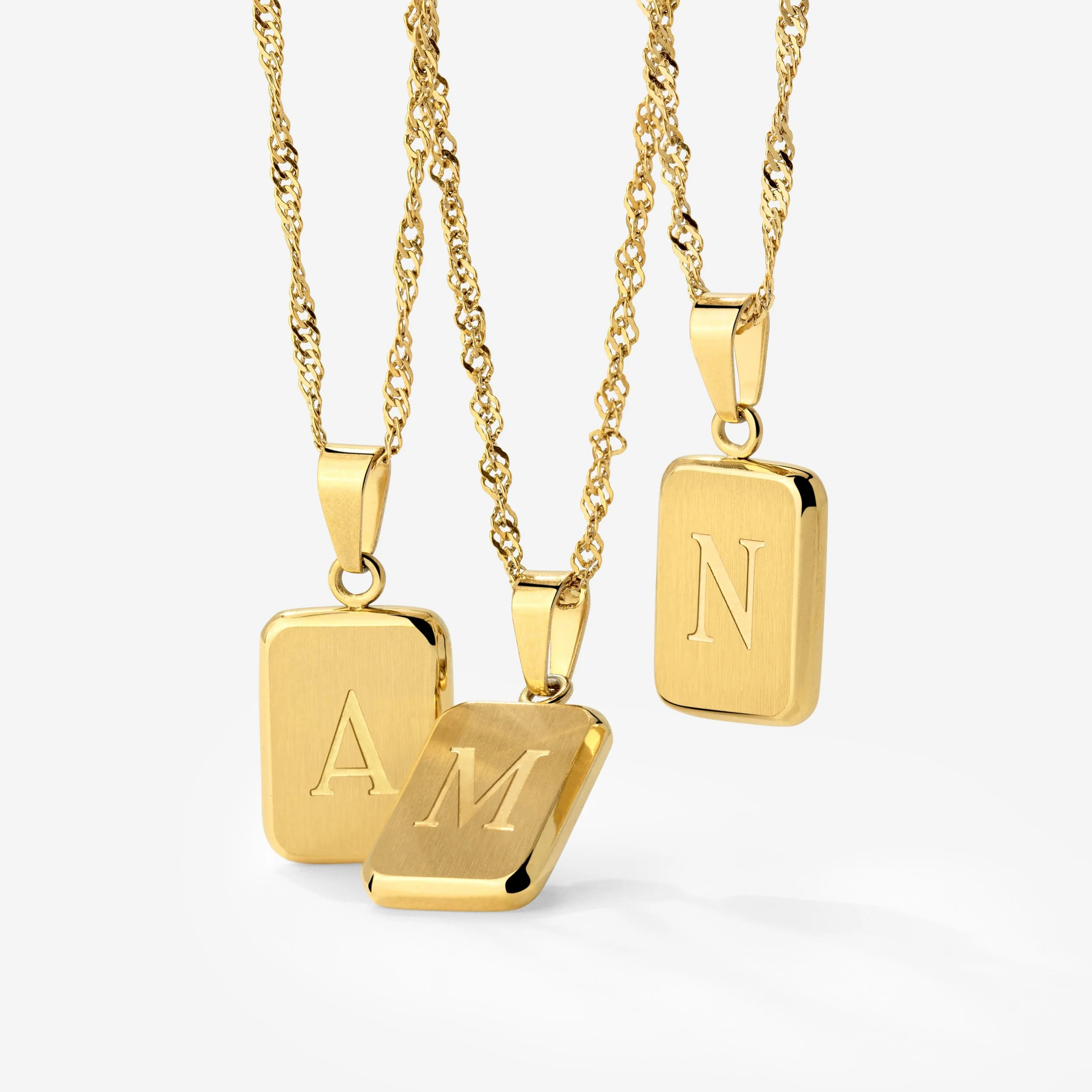 Letter Necklace Gold - Image 32