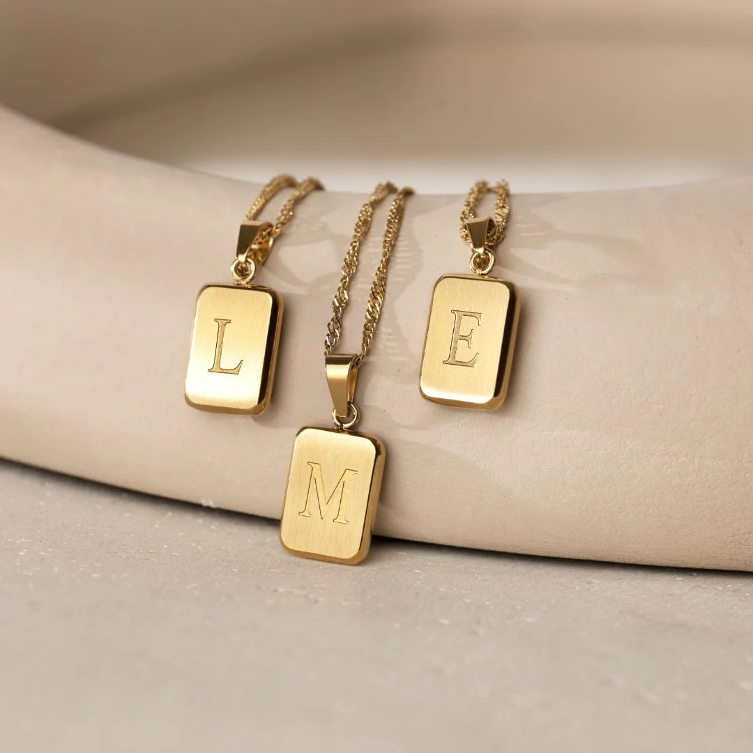 Letter Necklace Gold - Image 33