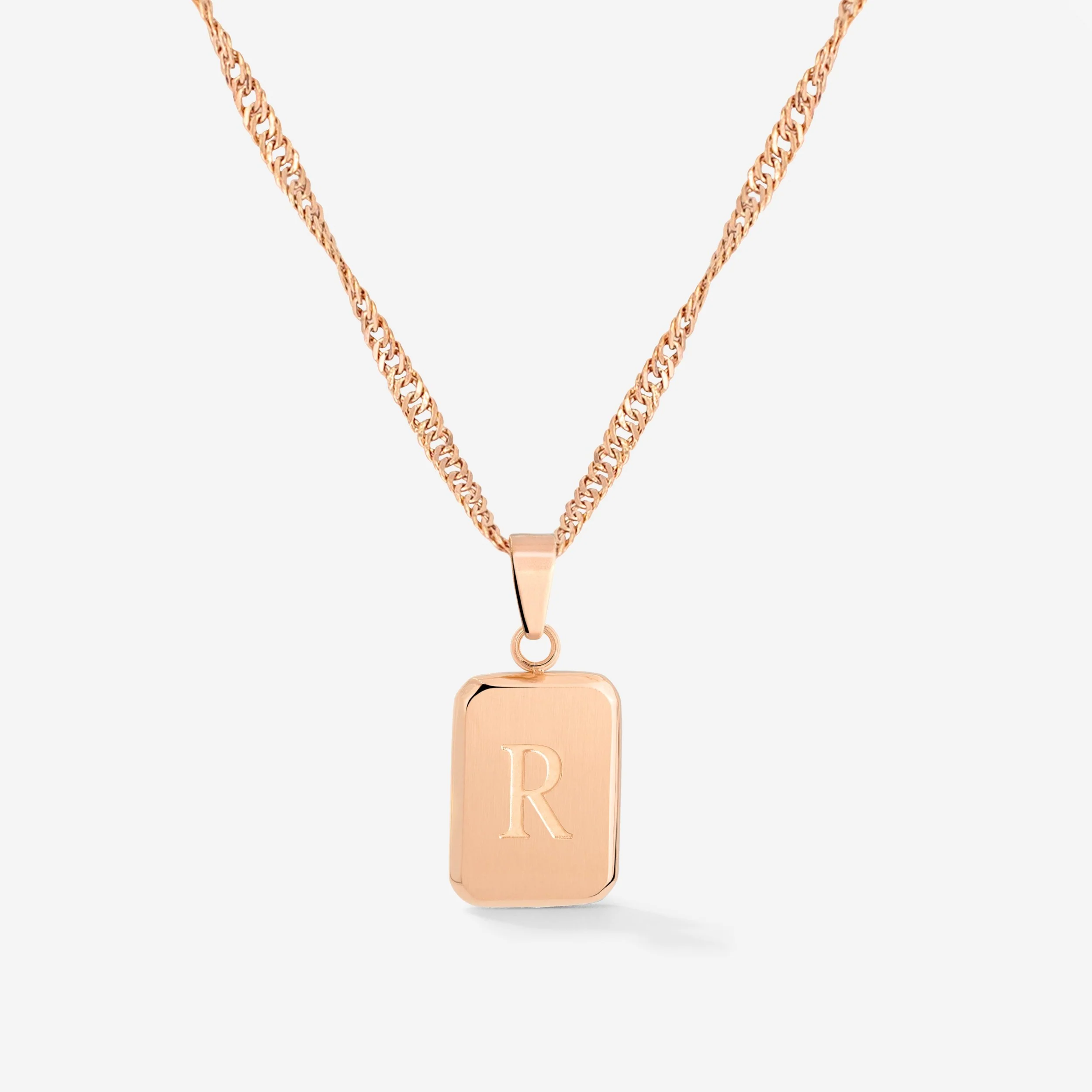 Letter Necklace Rose Gold - Image 15