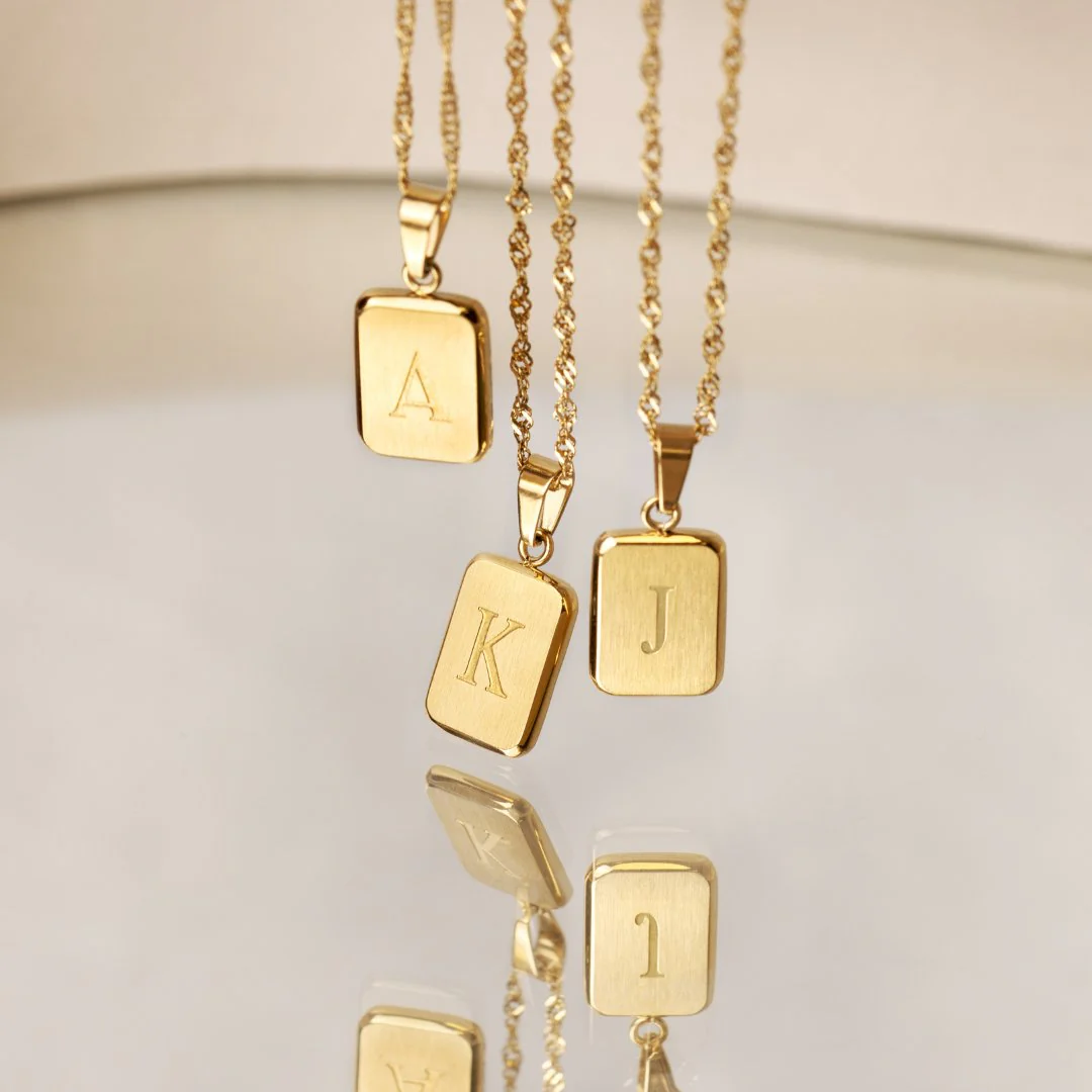 Letter Necklace Rose Gold - Image 30