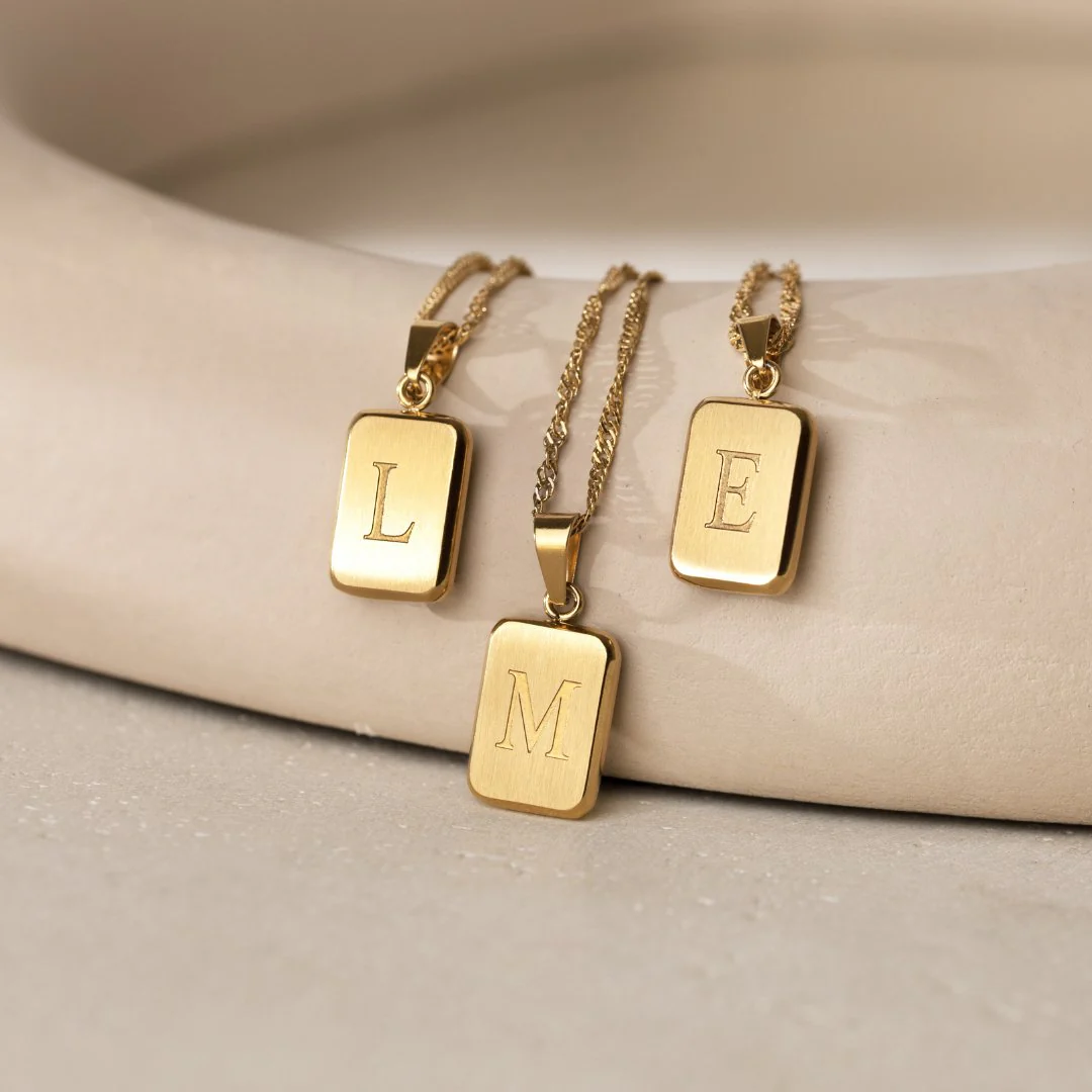 Letter Necklace Rose Gold - Image 33