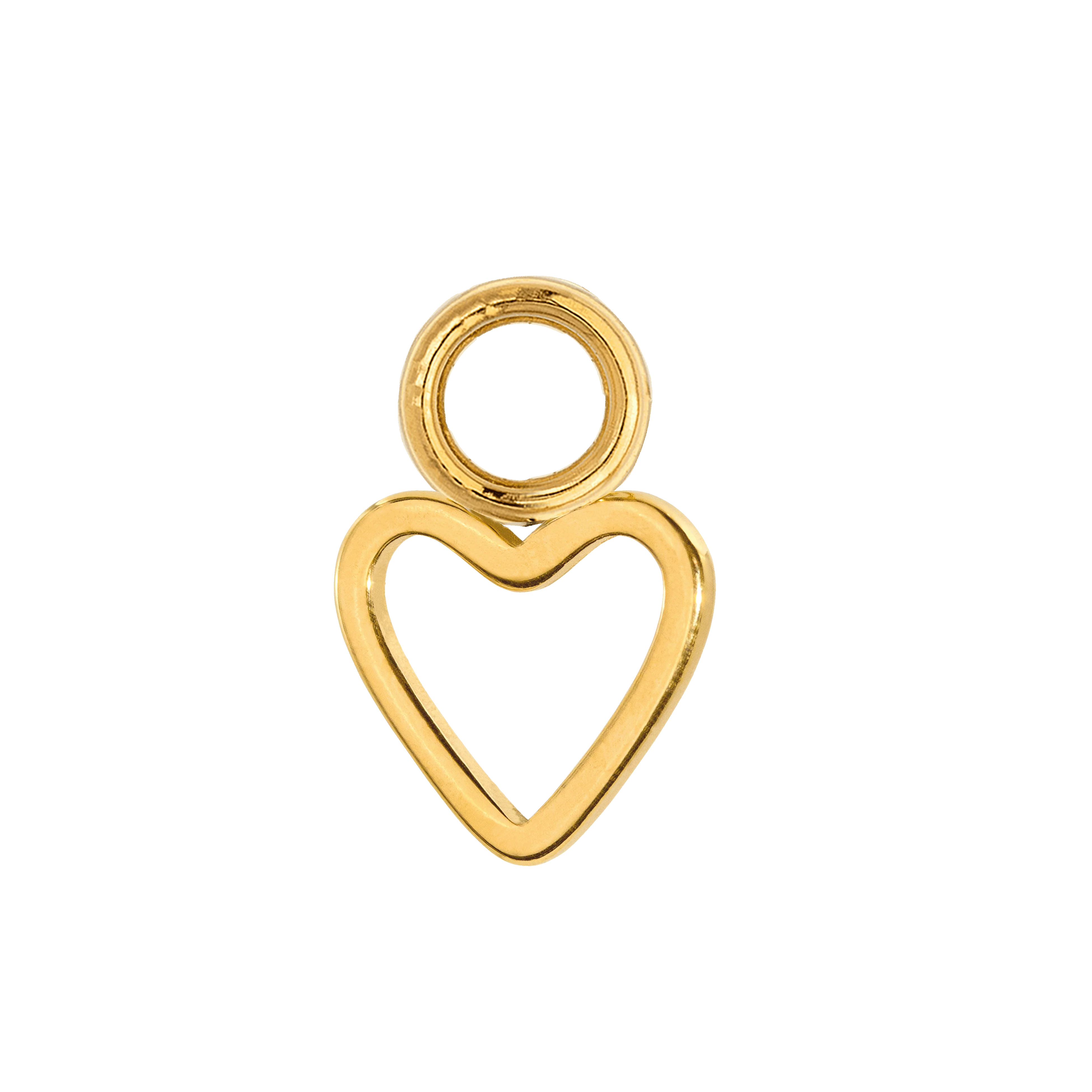 Light Heart Oval Hoopies Gold - Image 3