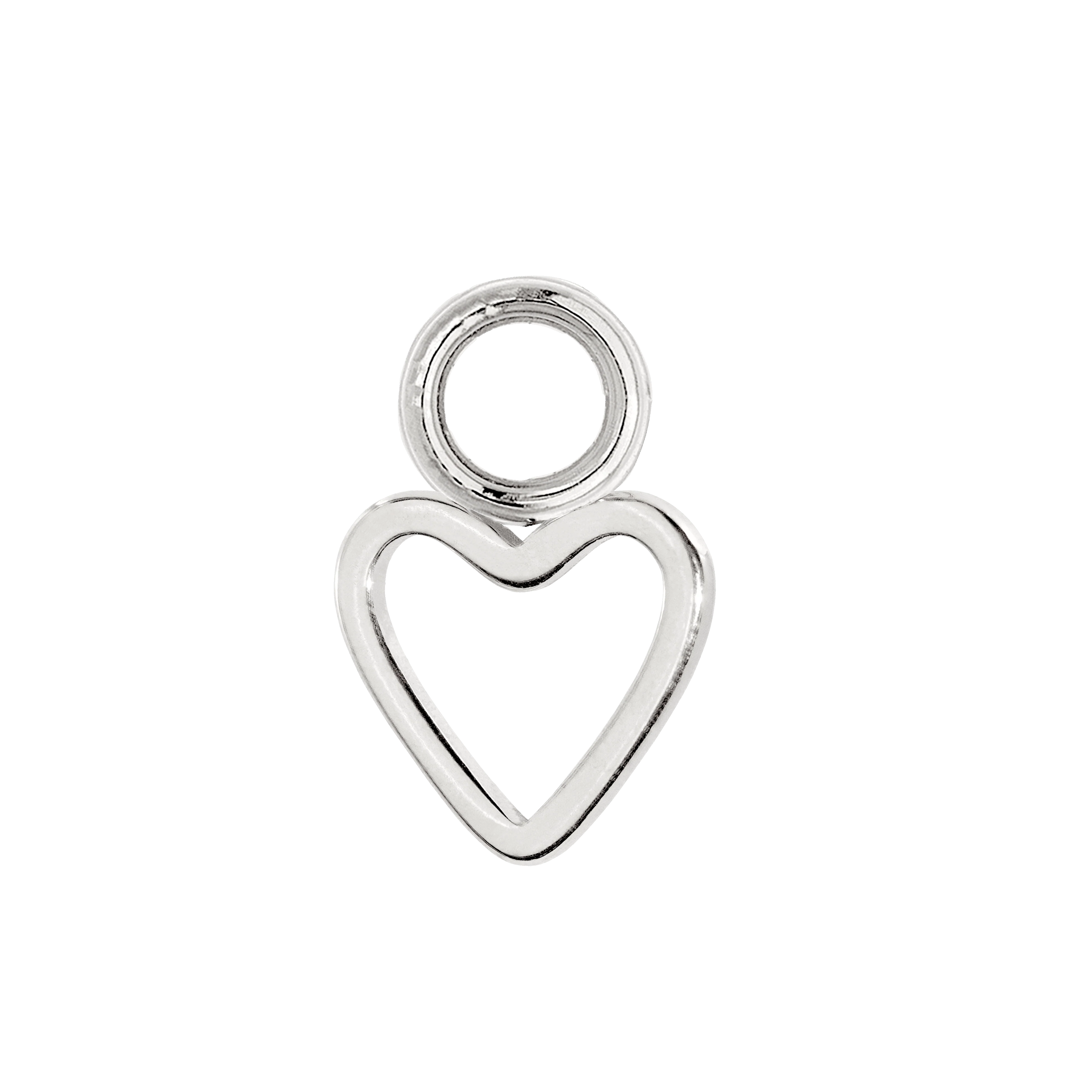 Light Heart Oval Hoopies Silver - Image 3
