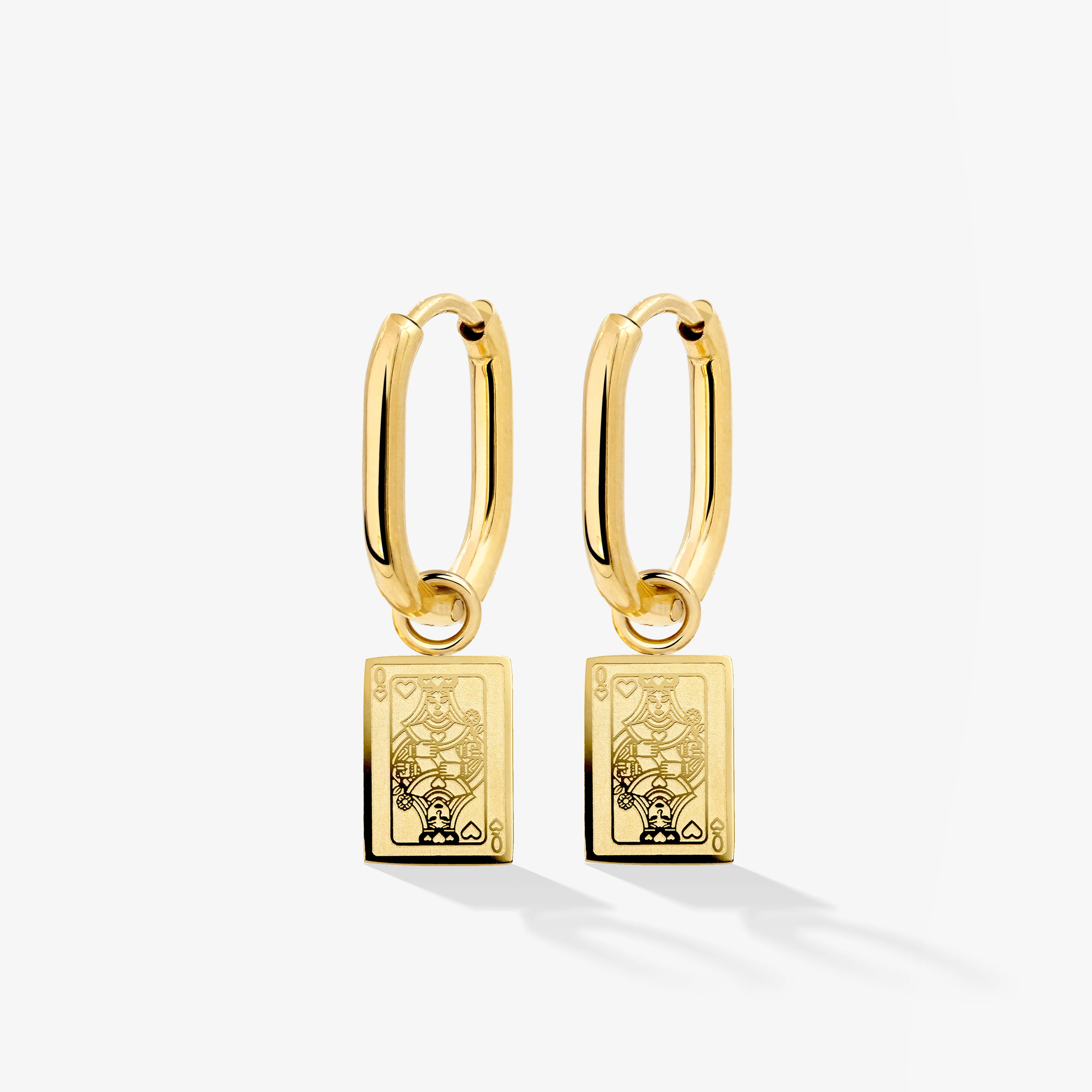 Like a Queen Oval Hoop Set Baby Gold