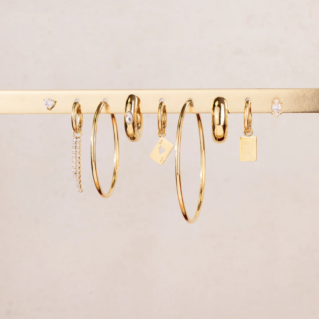 Like a Queen Oval Hoop Set Baby Rose Gold - Image 3