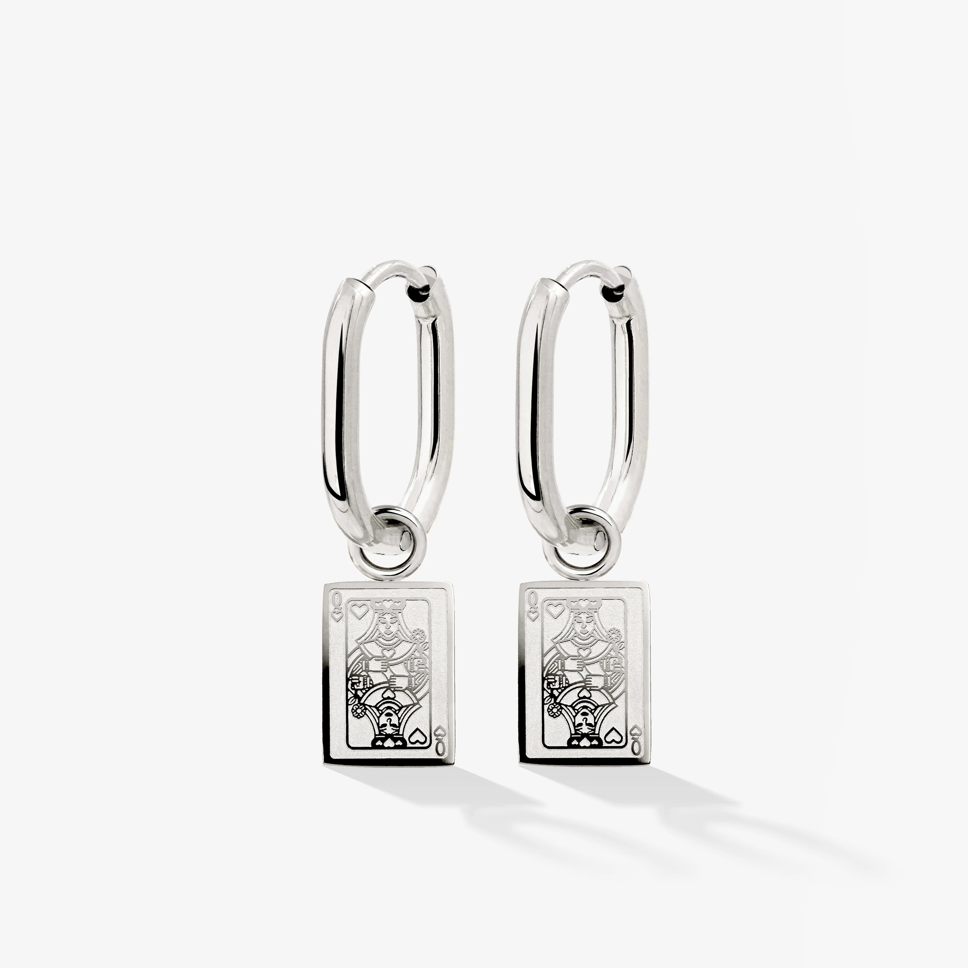 Like a Queen Oval Hoop Set Baby Silver
