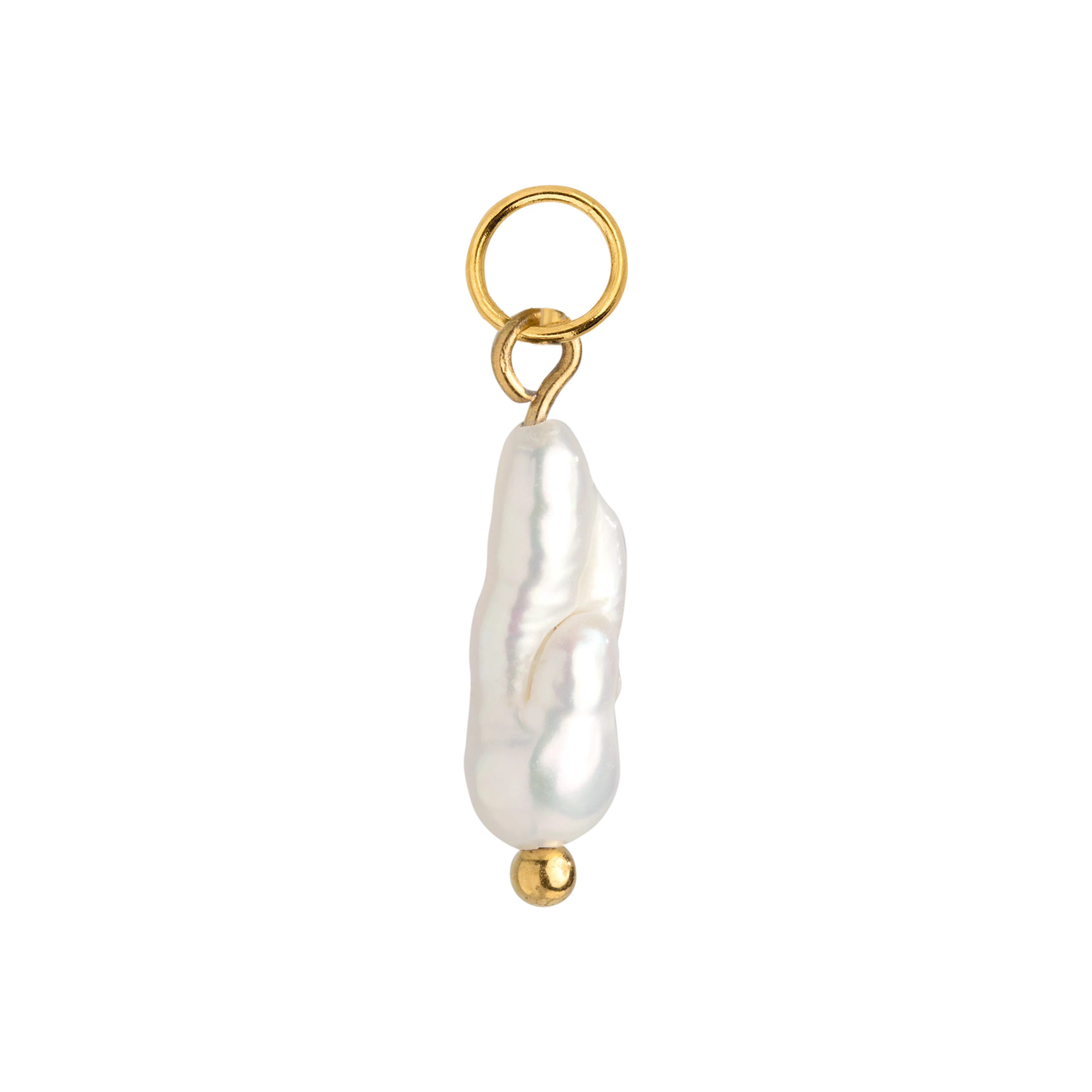 Lisas Power Pearl Hoop Set Gold - Image 3