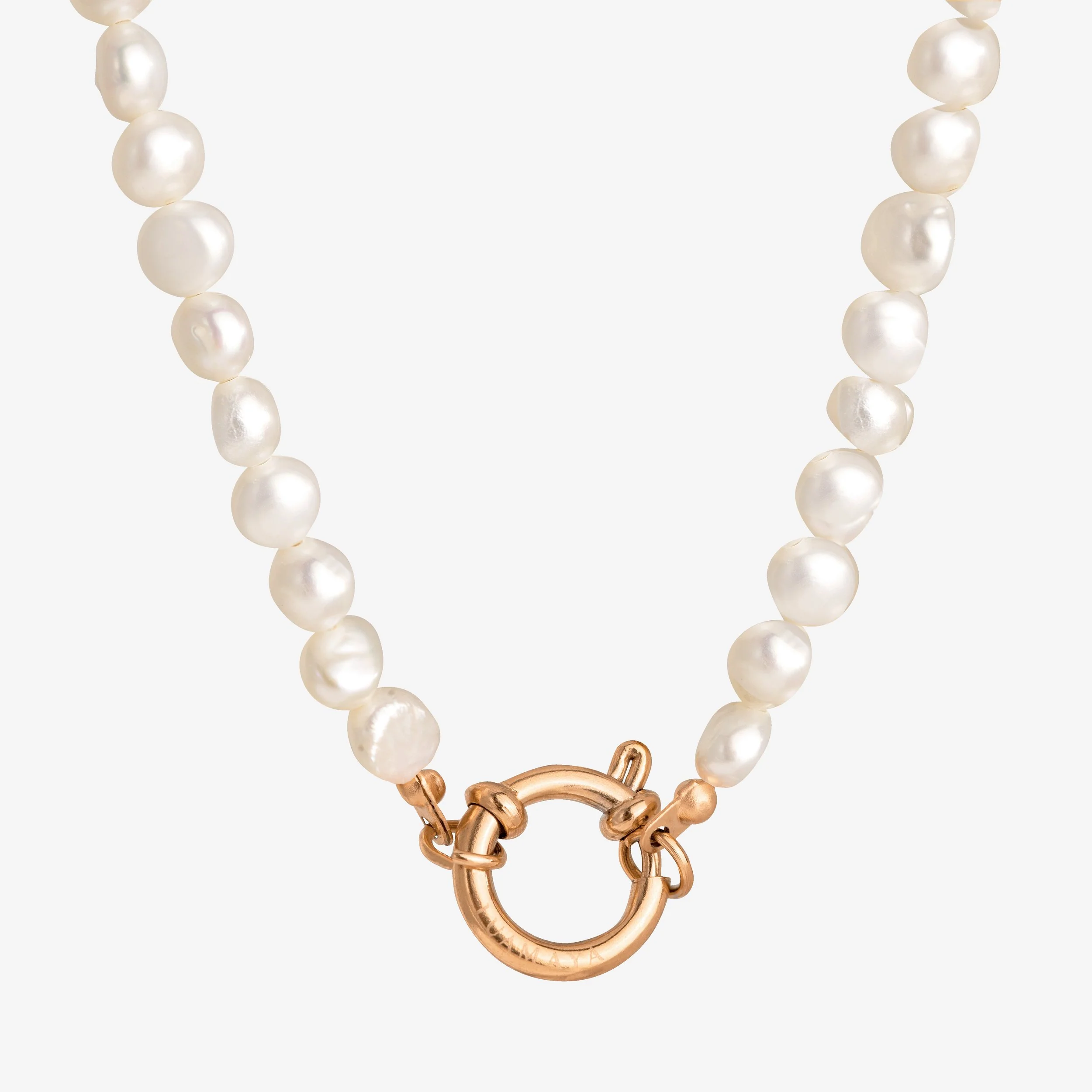 Lola Power Pearl Necklace Rose Gold