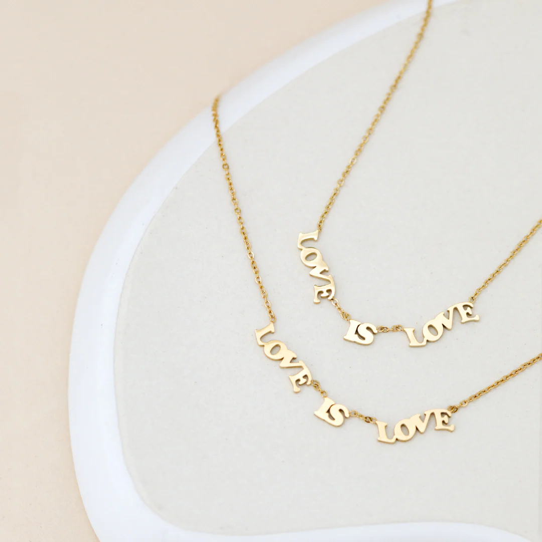 Love is Love Necklace Silver - Image 4