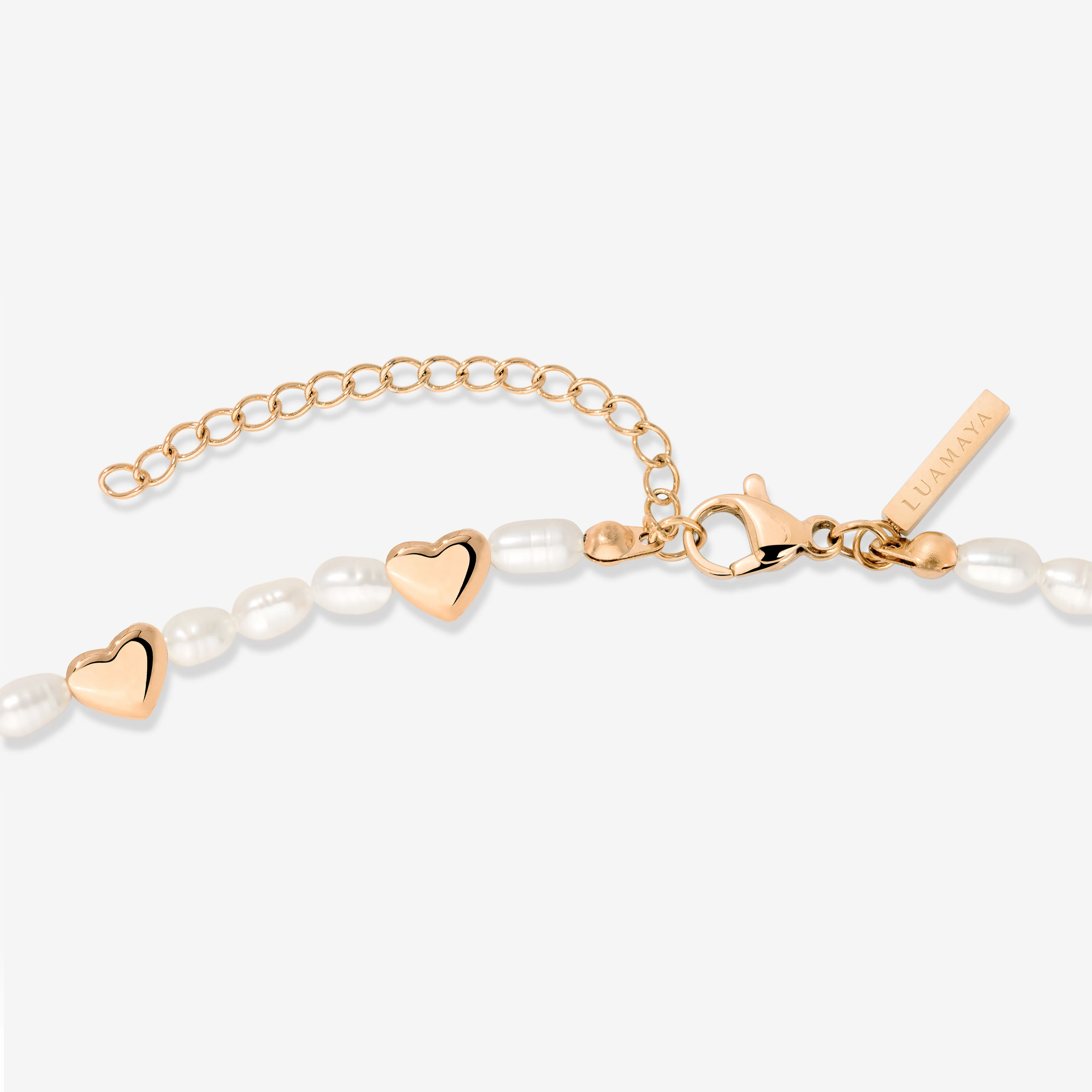 Love Pearls Necklace Rose Gold - Image 5