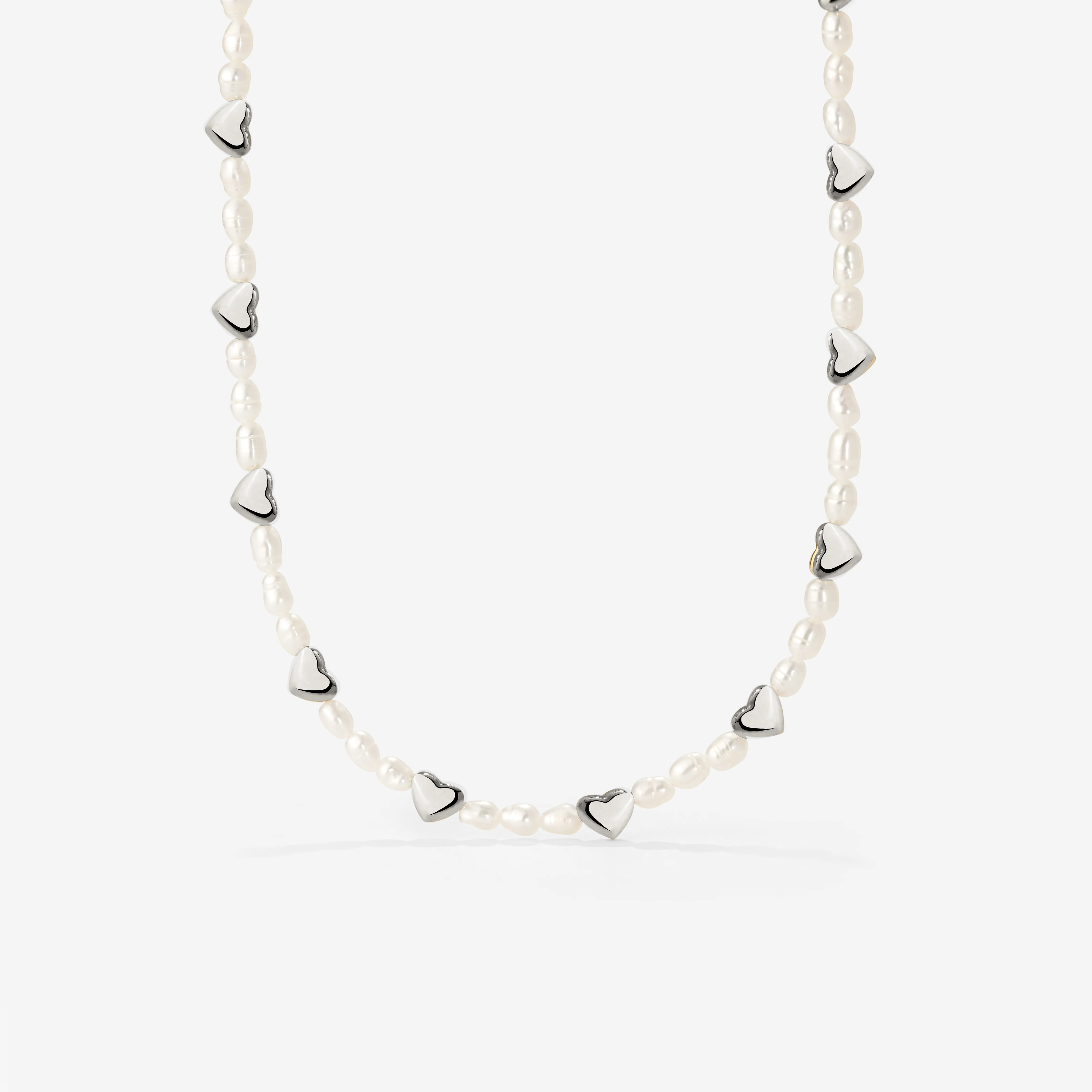Love Pearls Necklace Silver